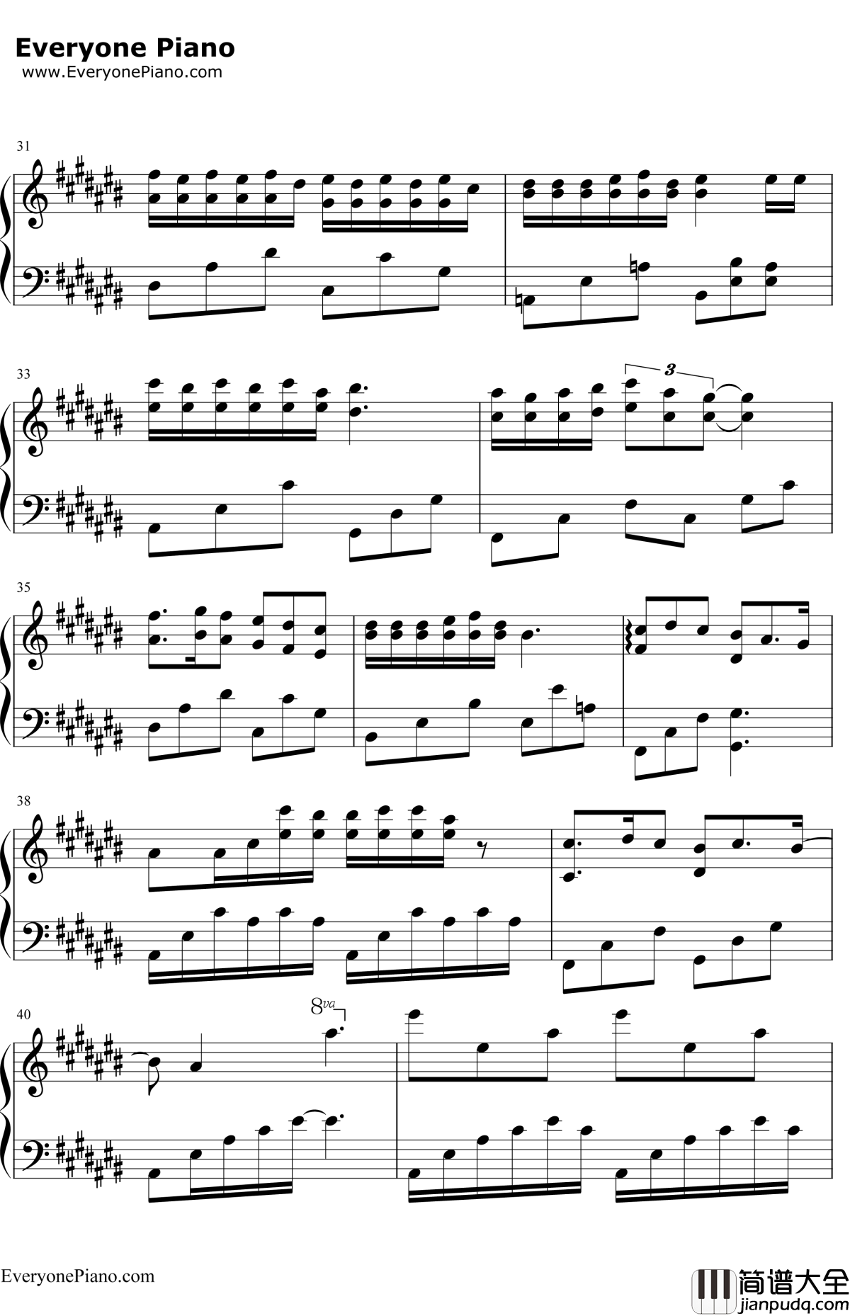 匆匆那年钢琴谱_王菲_匆匆那年主题曲