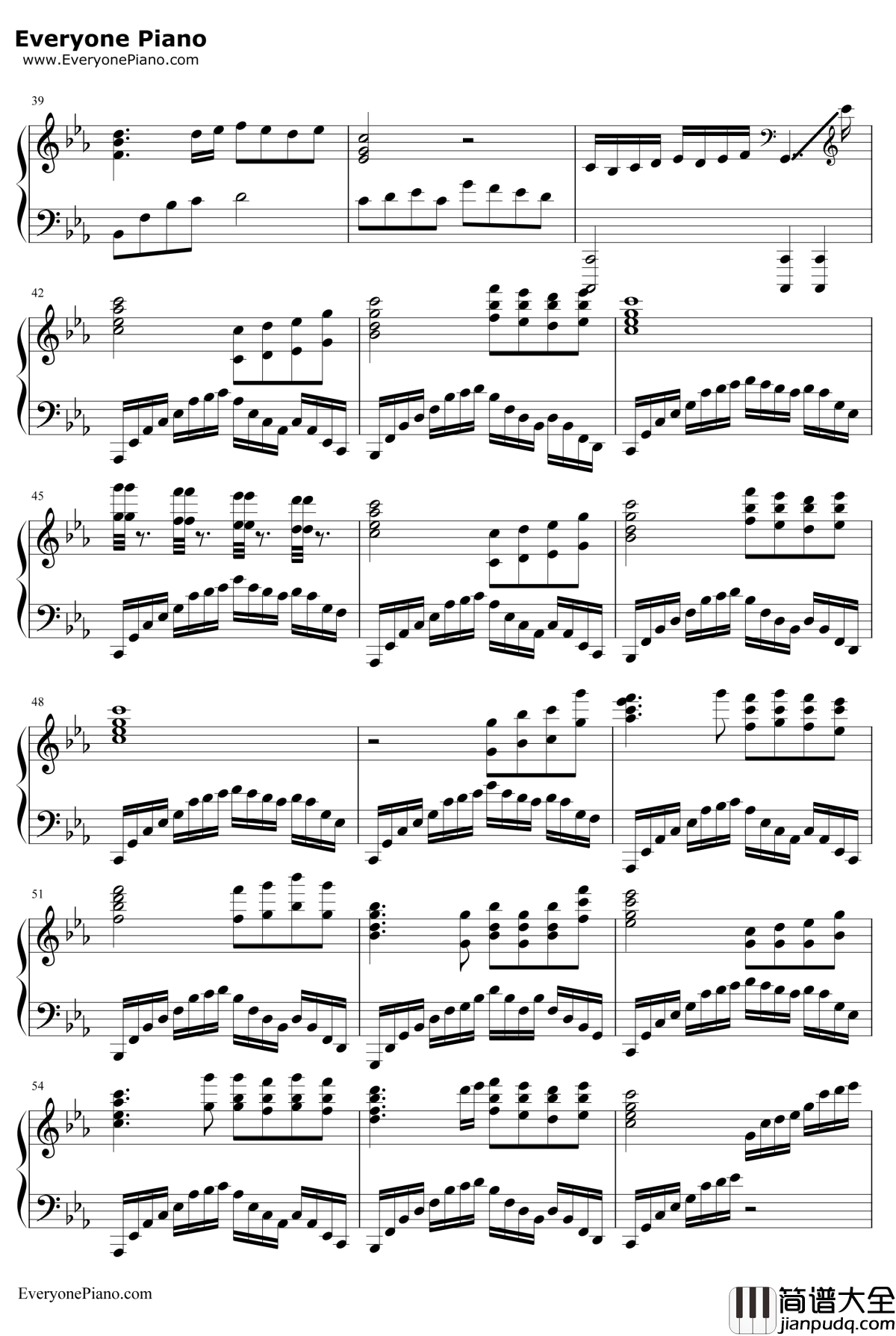夜的钢琴曲5钢琴谱_石进_华丽版
