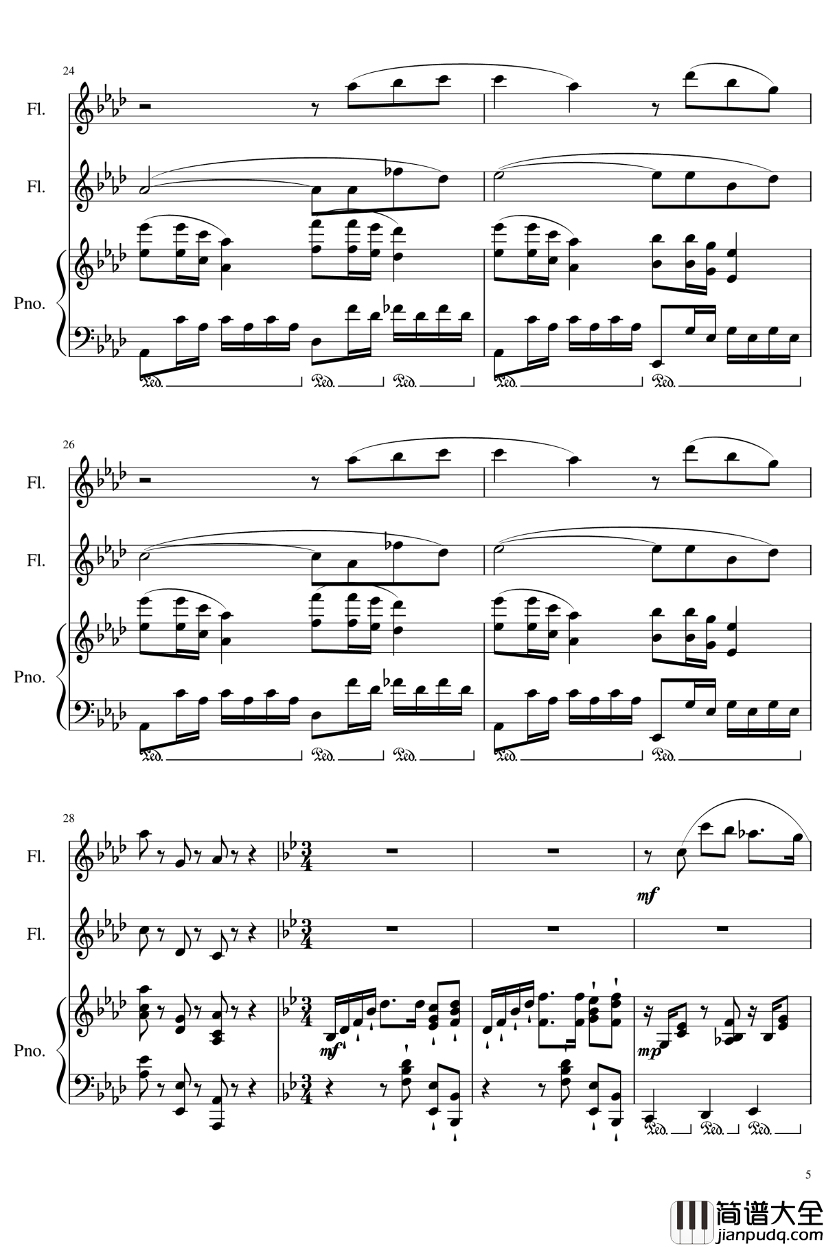 Trio_for_piano_and_2_flutes,_Op.117钢琴谱_I.Alborada_一个球