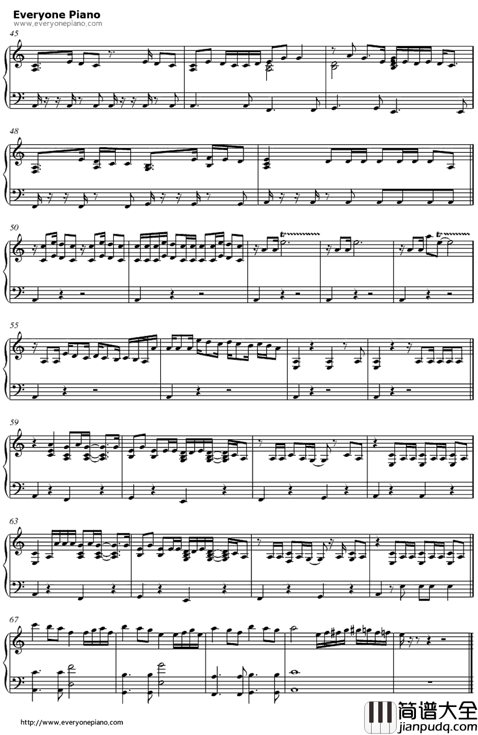 Hips_Don't_Lie钢琴谱_ShakiraWyclefJean