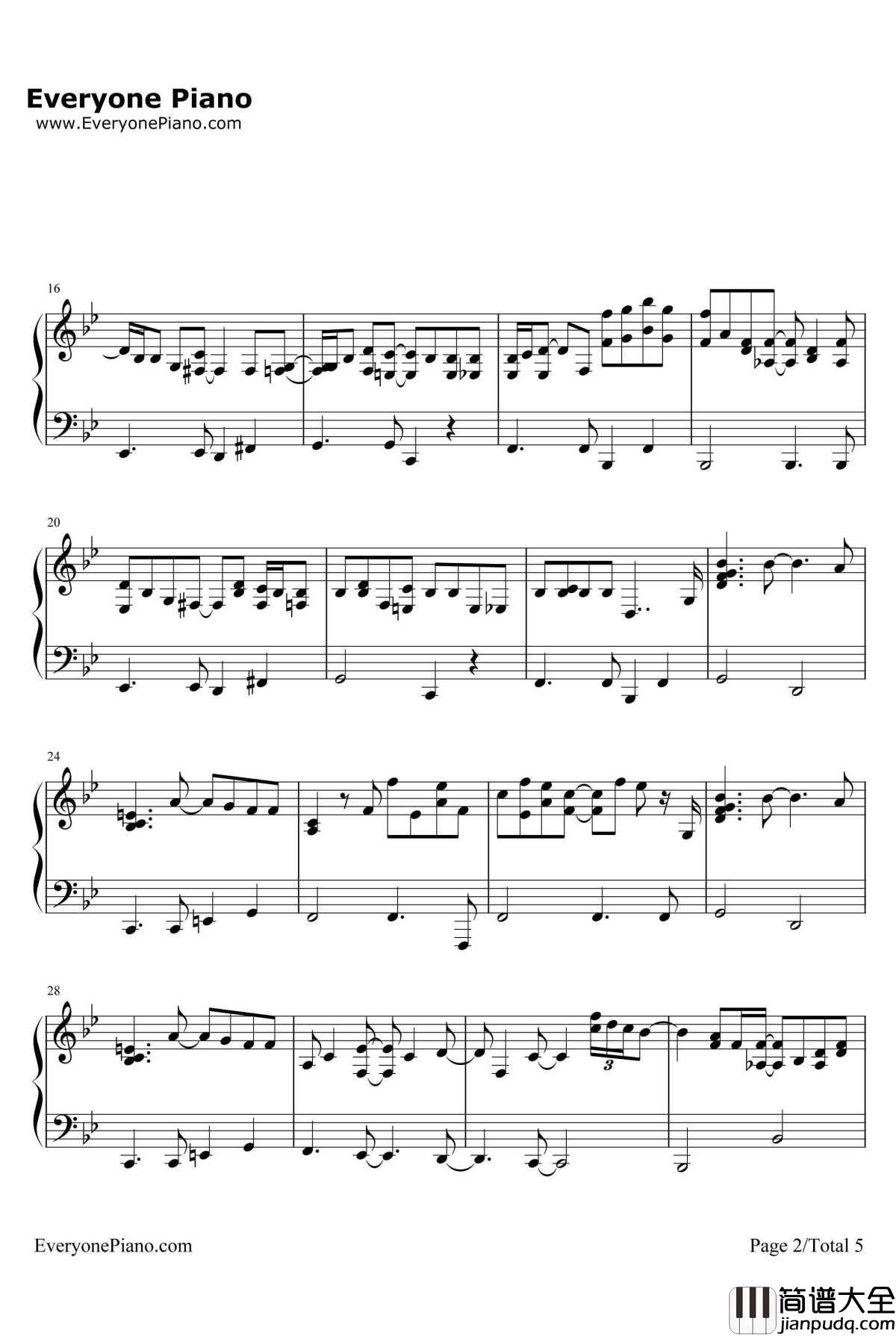 Don't_Know_Why钢琴谱_NorahJones 诺拉·琼斯