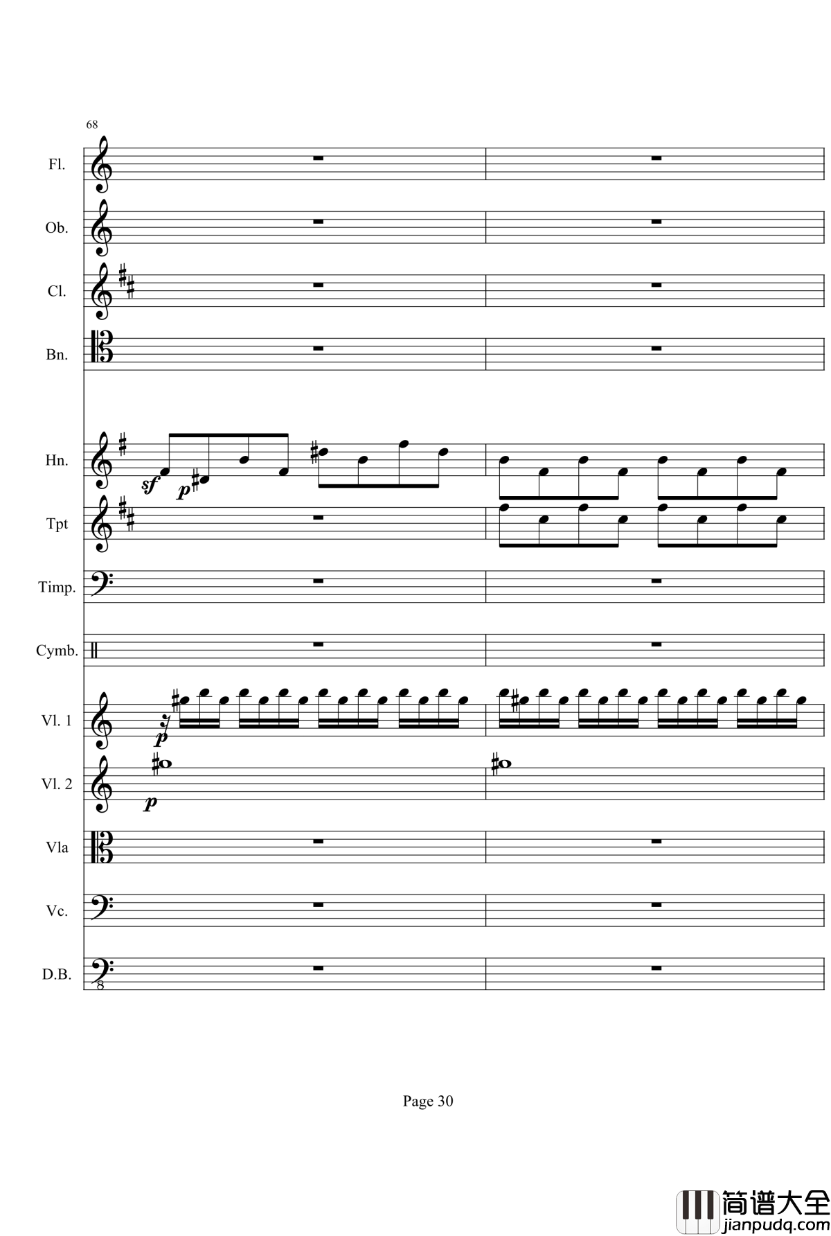 奏鸣曲之交响钢琴谱_第21_Ⅰ_贝多芬_beethoven