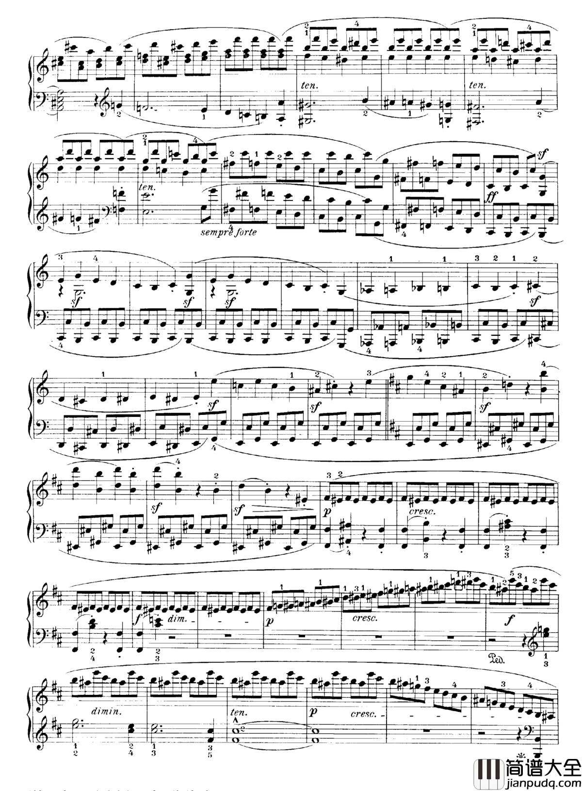 b小调钢琴奏鸣曲Op.40No.2钢琴谱_克莱门蒂