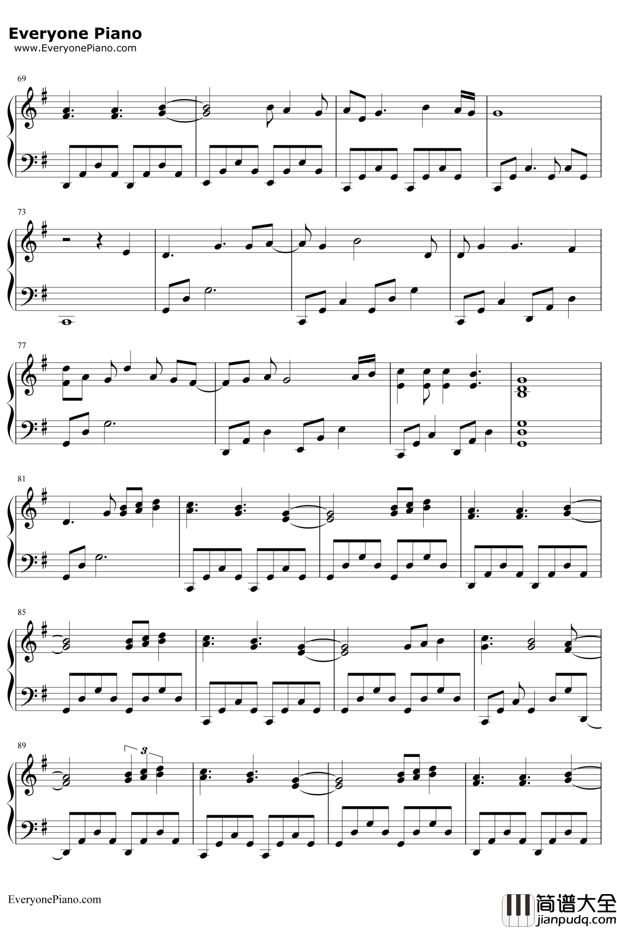 Bless_the_Broken_Road钢琴谱_RascalFlatts