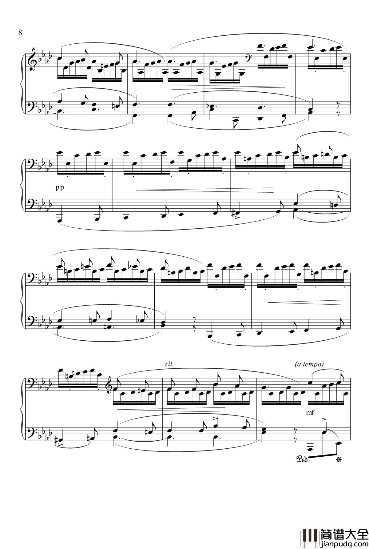 Aufschwung钢琴谱_舒曼幻想曲集_Op.12_冲动