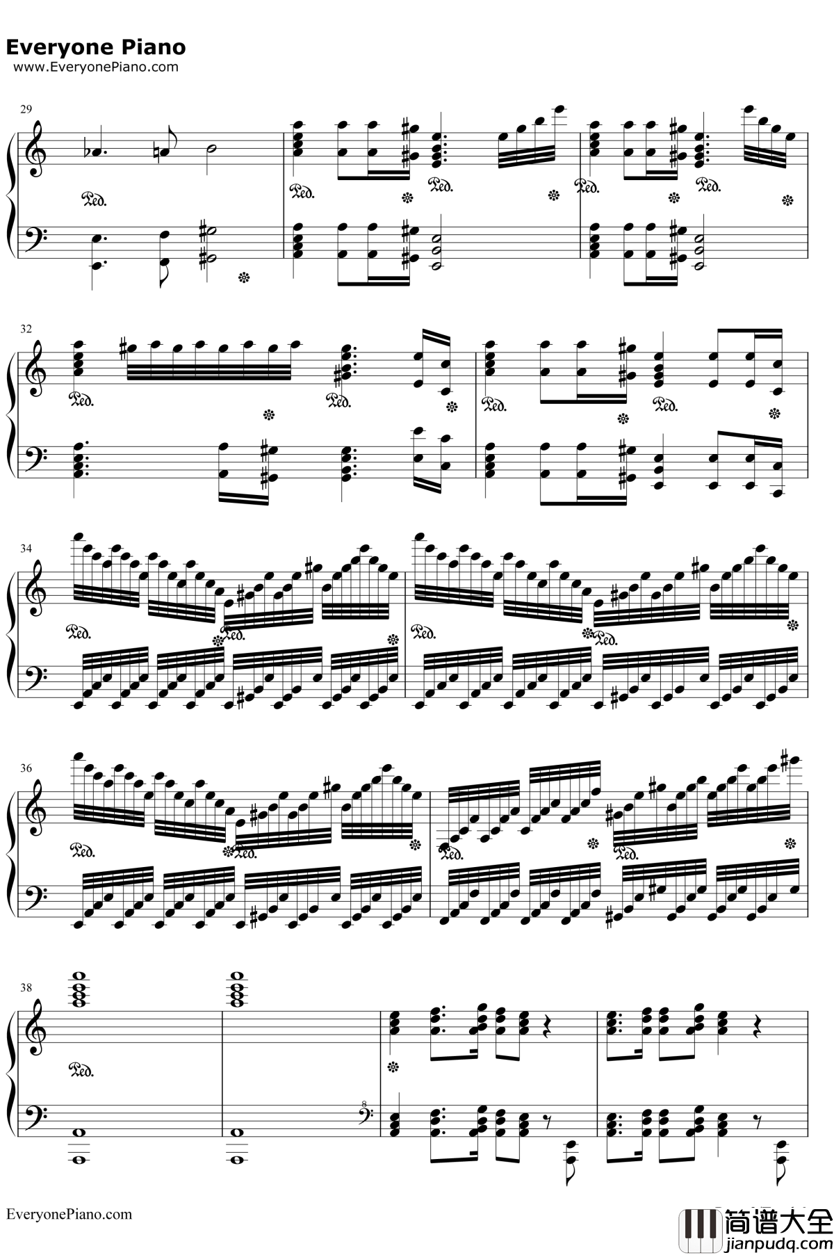 葛里格钢琴协奏曲钢琴谱_马克西姆