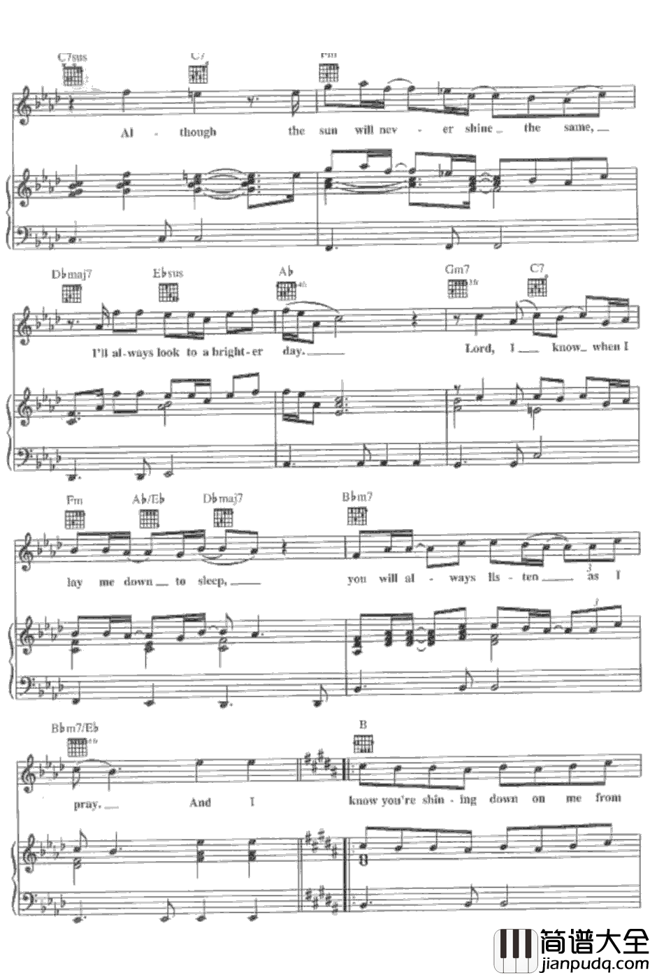 One_Sweet_Day钢琴谱_MariahCarey