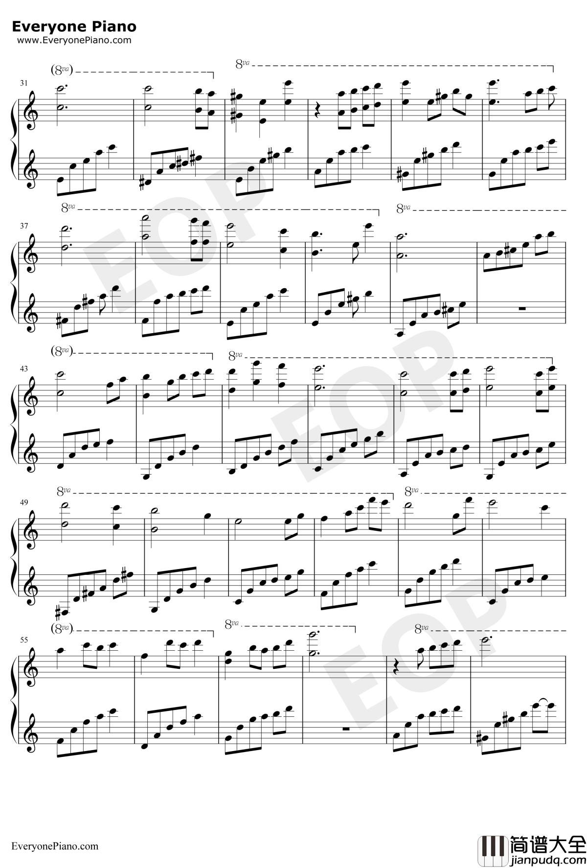 Memory钢琴谱_IB_回忆_IB恐怖美术馆主题曲