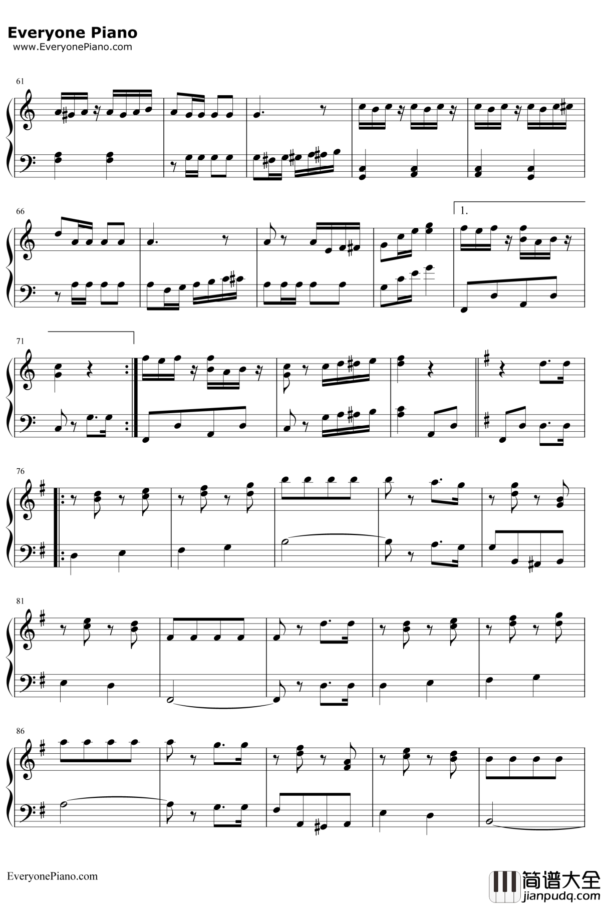 旧友进行曲钢琴谱__卡尔·泰克