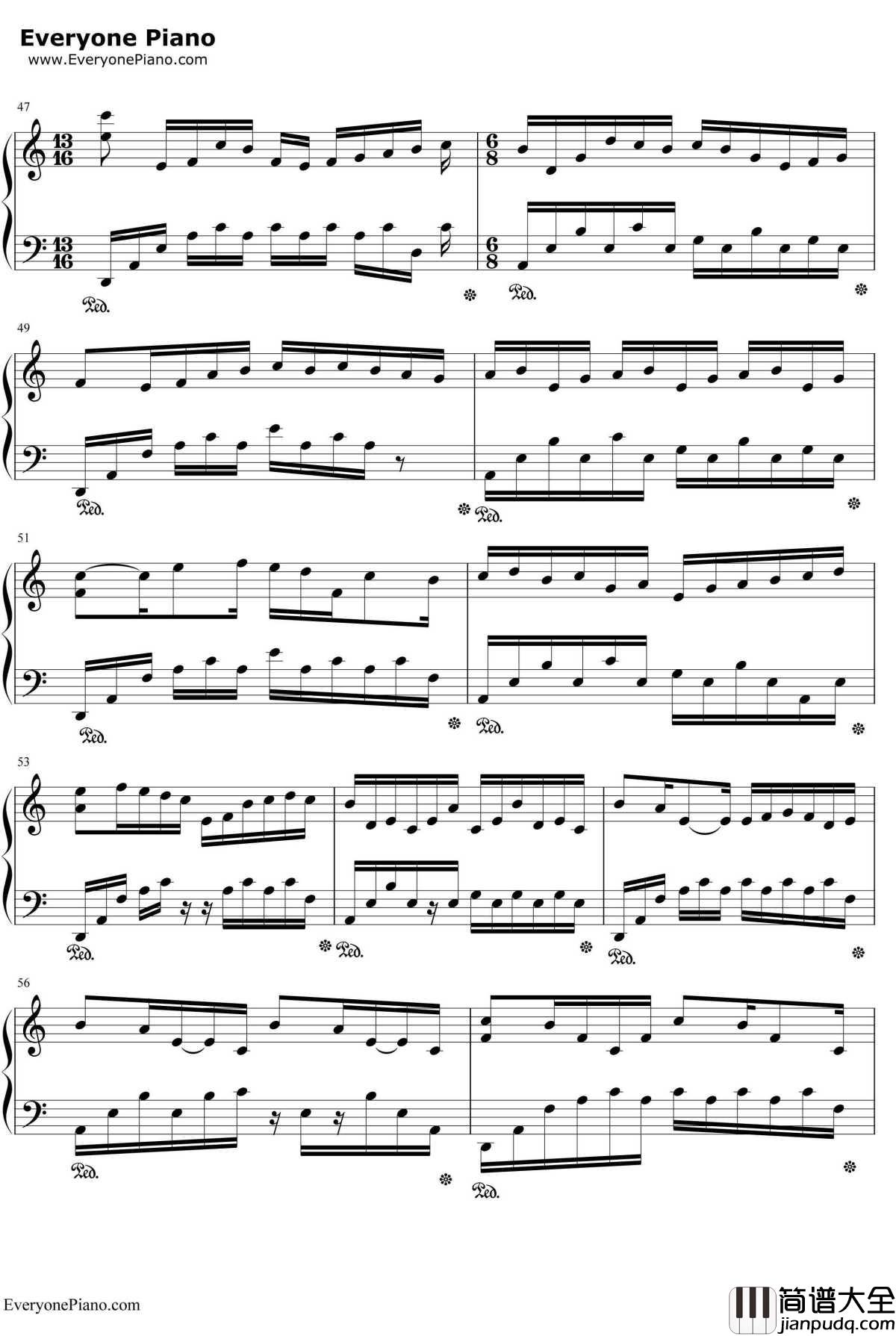 前声音钢琴谱_李闰珉_Yiruma