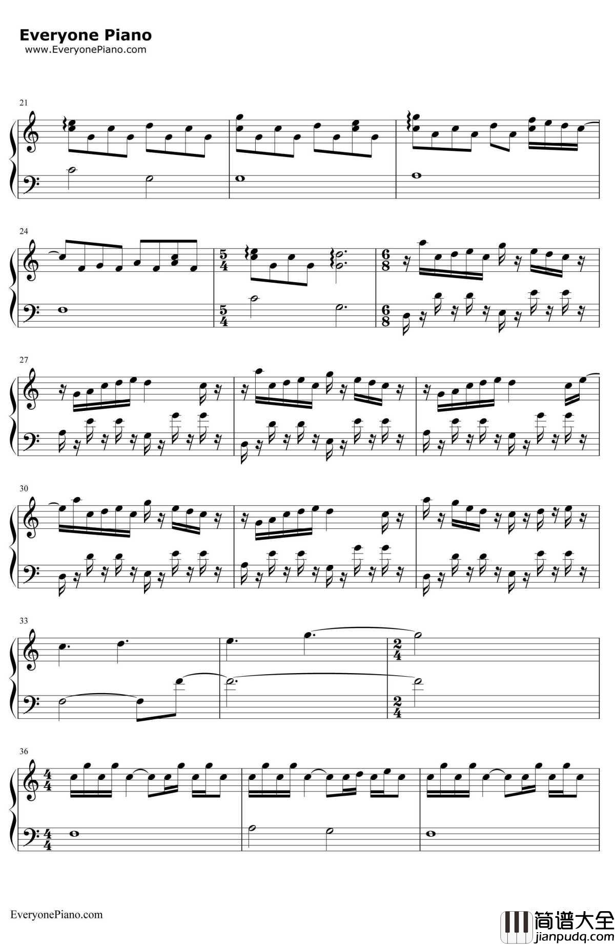 デート钢琴谱_RADWIMPS__你的名字_OST