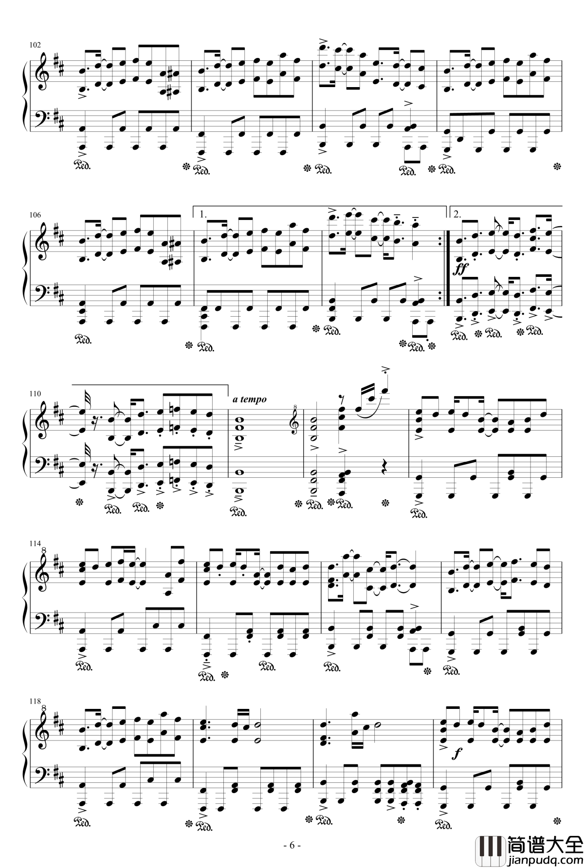 Piano_Ninja钢琴谱_触手猴
