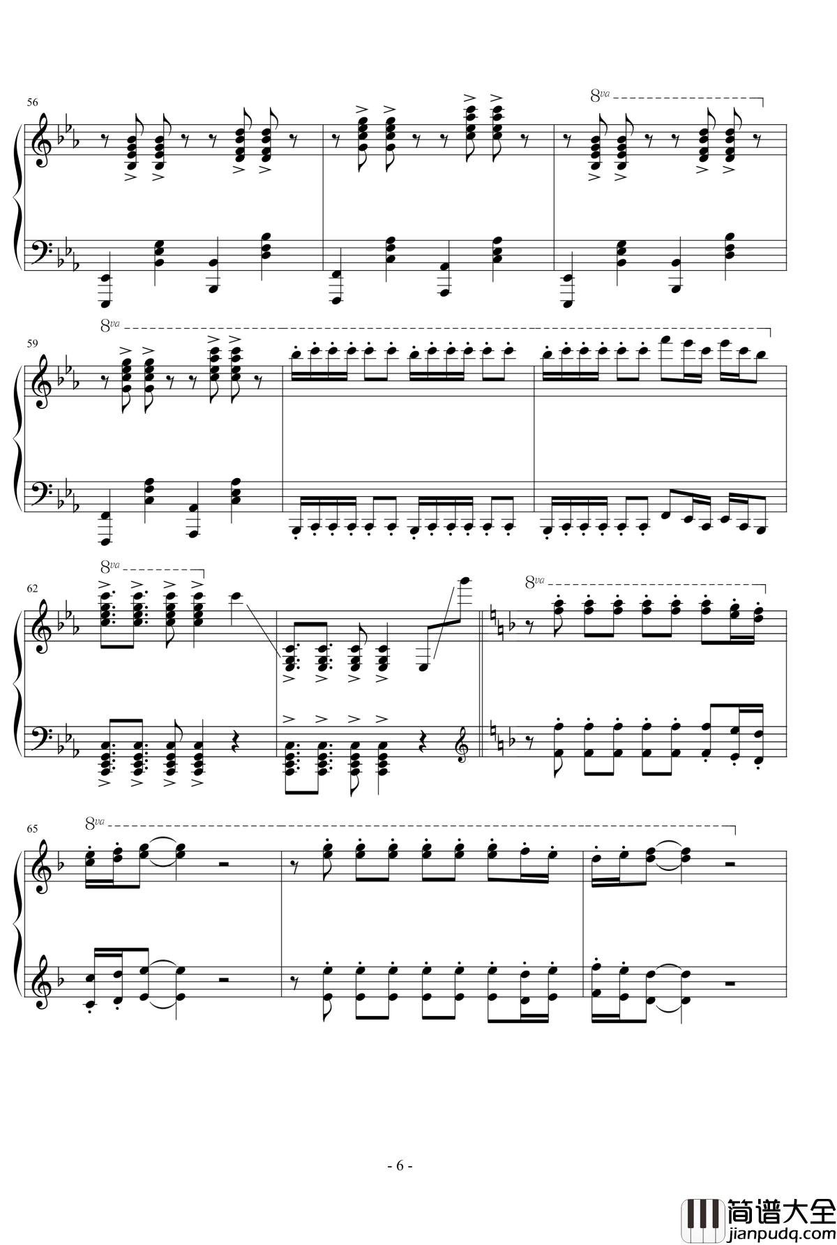 Huljic_Fiesta钢琴谱_Maksim_Mrvica_狂欢节_马克西姆__最接近原版_Maksim·Mrvica