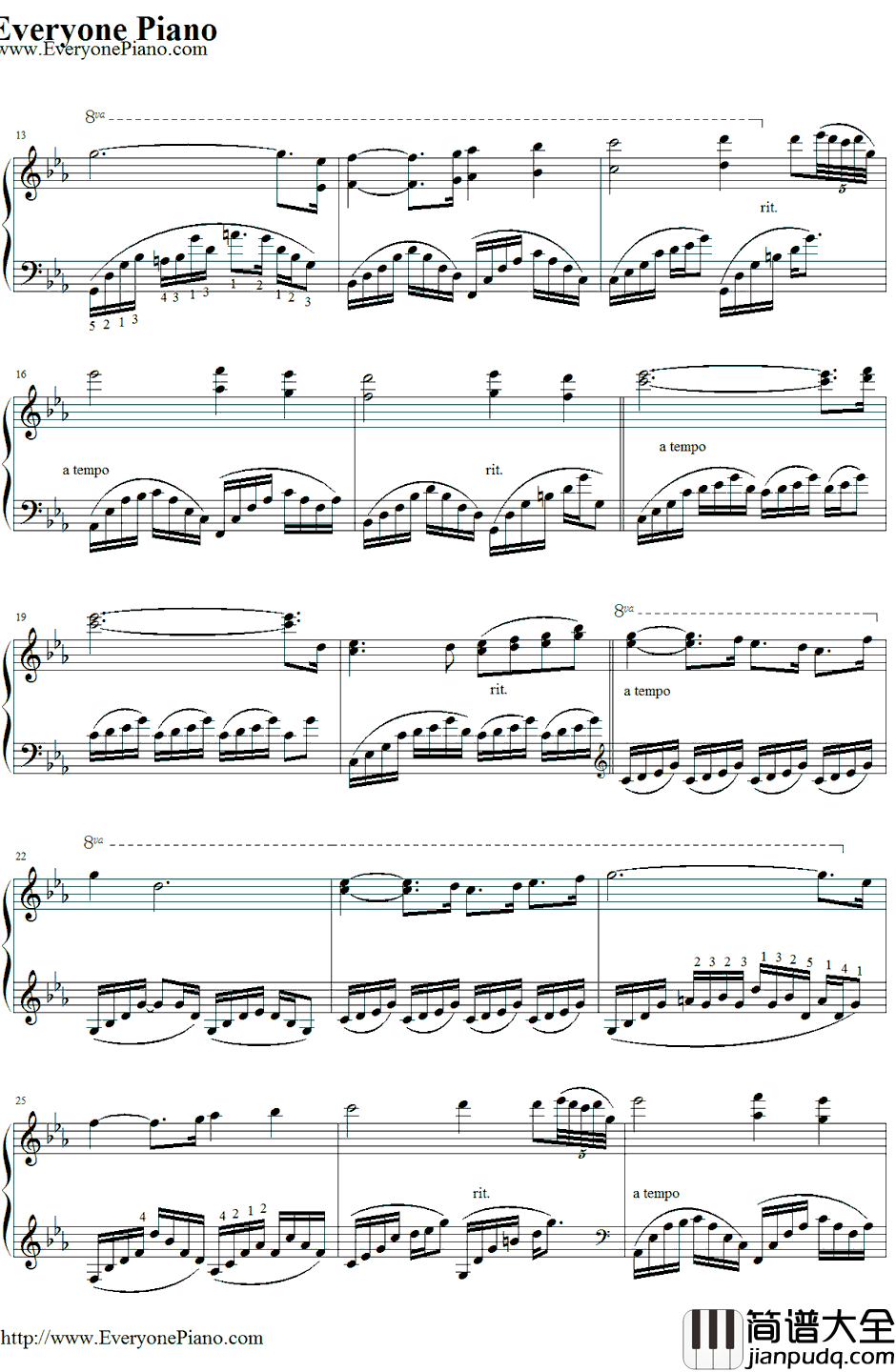 One_Man's_Dream钢琴谱_雅尼(Yanni)