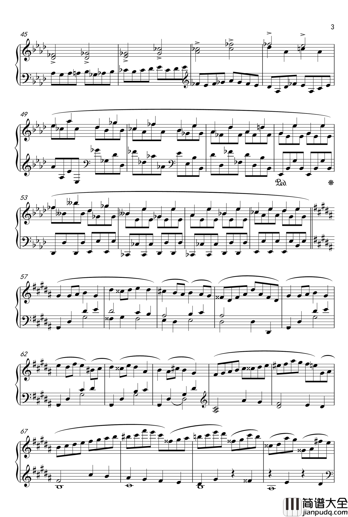 f小调练习曲钢琴谱_コナユキ