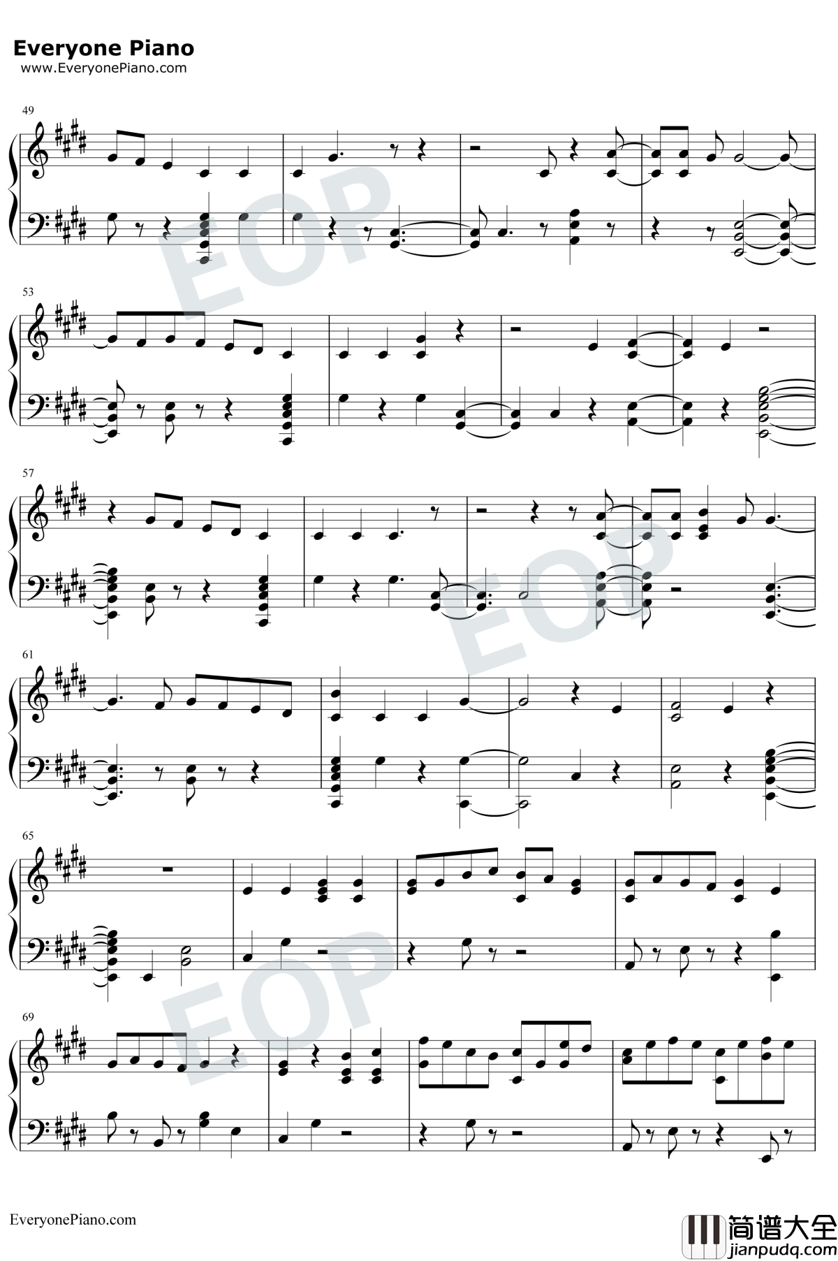 Start_Again钢琴谱_One_Republic_/_Logic_十三个原因第二季插曲