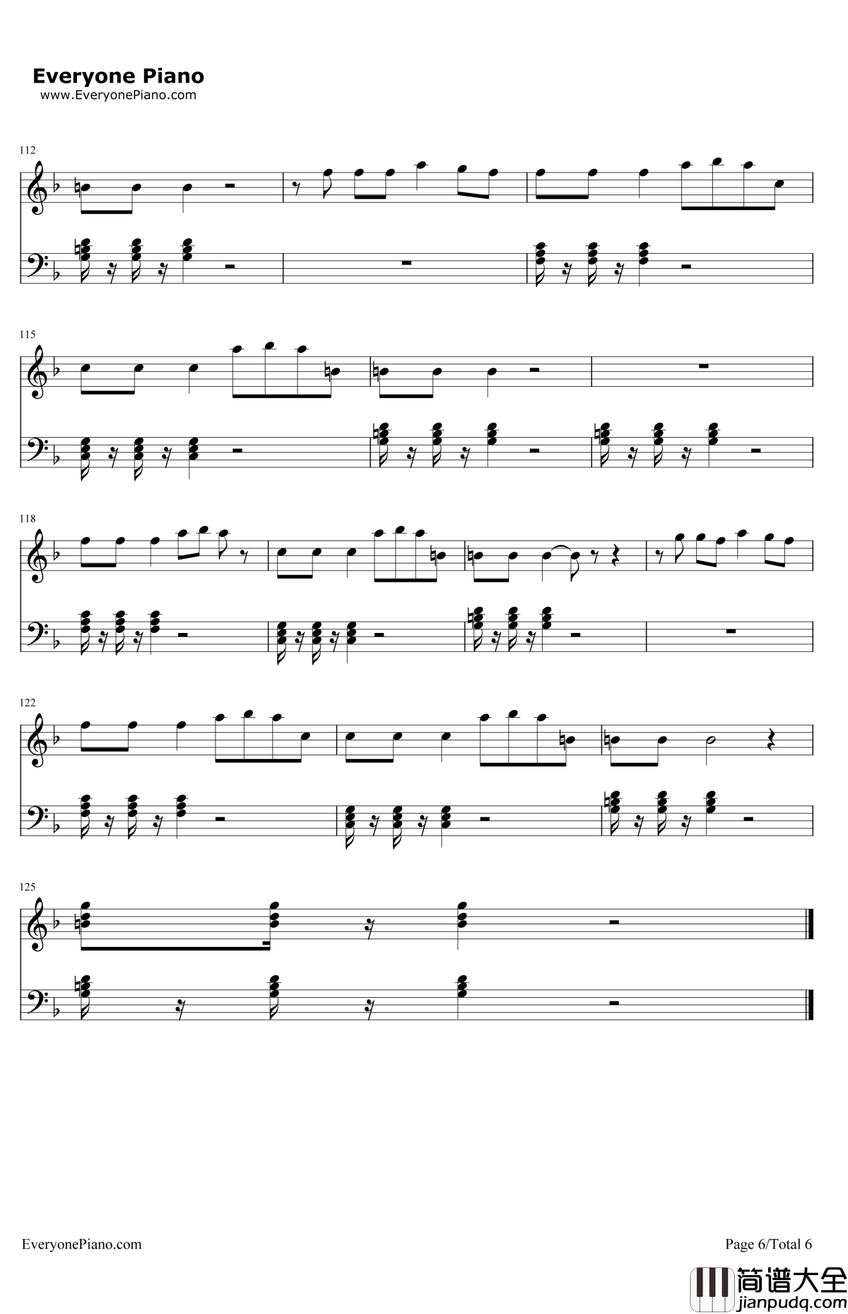 初学者钢琴谱_薛之谦_A测试之爱情大冒险主题曲