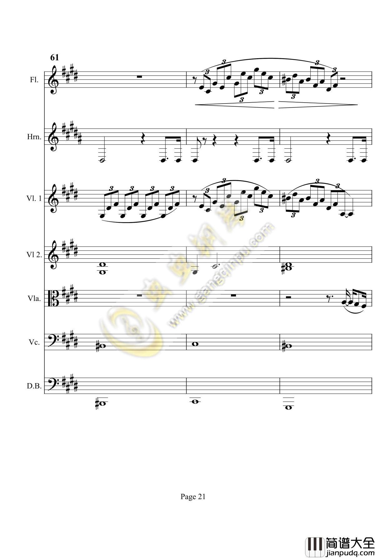 奏鸣曲之交响第14首钢琴谱_贝多芬_beethoven