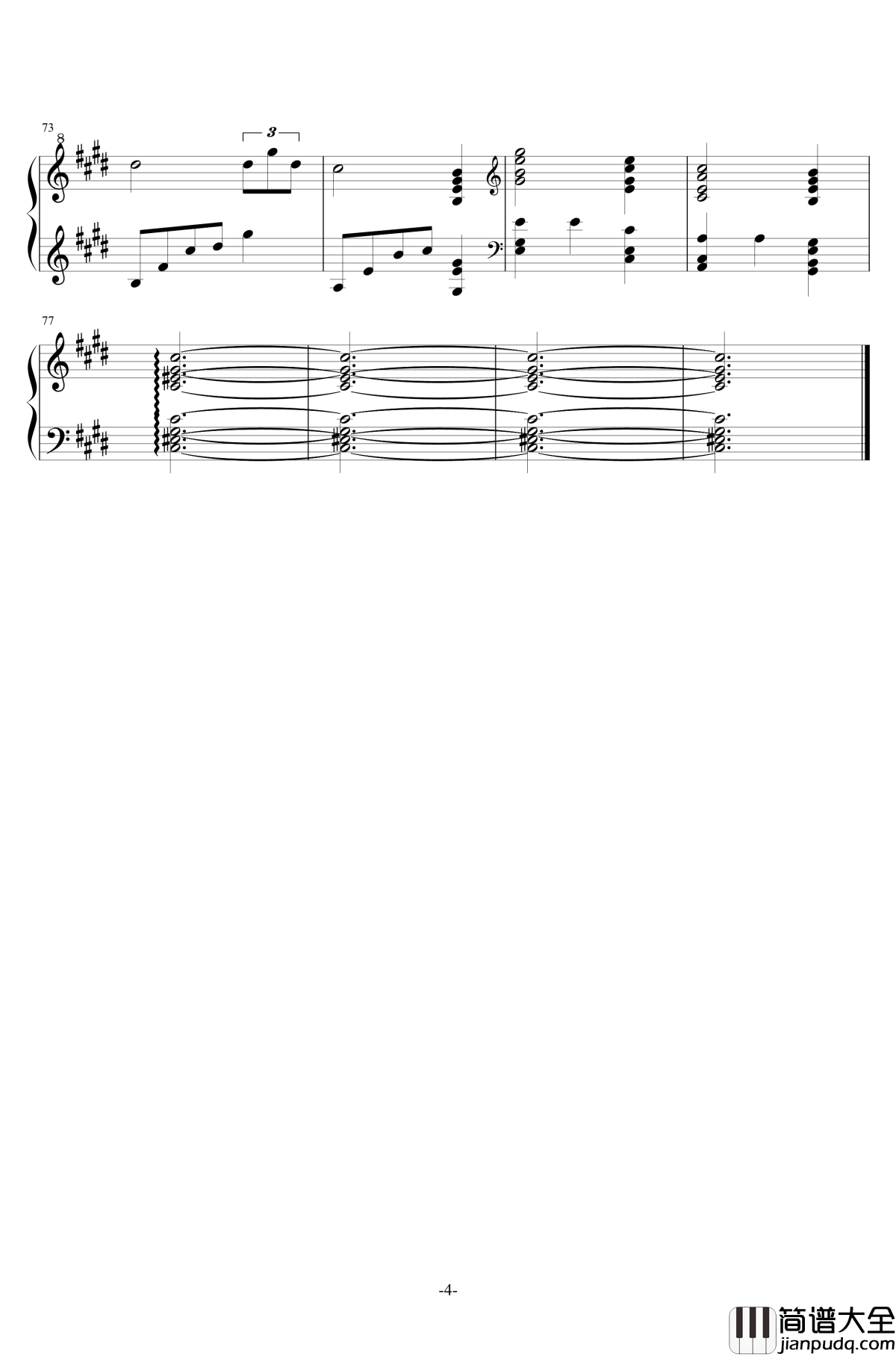 天空之梦钢琴谱_Dream_of_Sky_跳舞的线Dancing_Line_跳舞的线