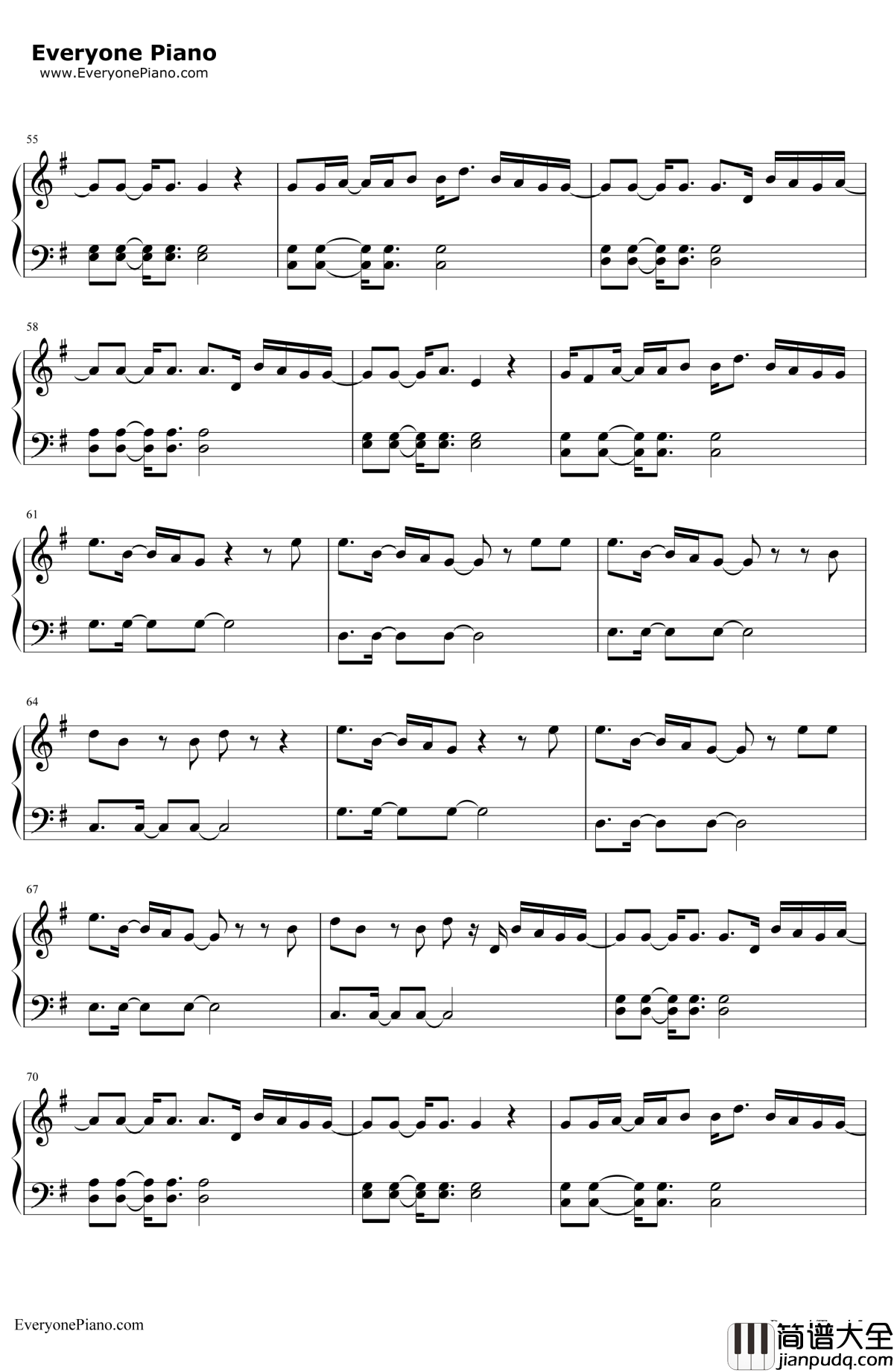 Don'tWannaKnow钢琴谱_Maroon5KendrickLamar