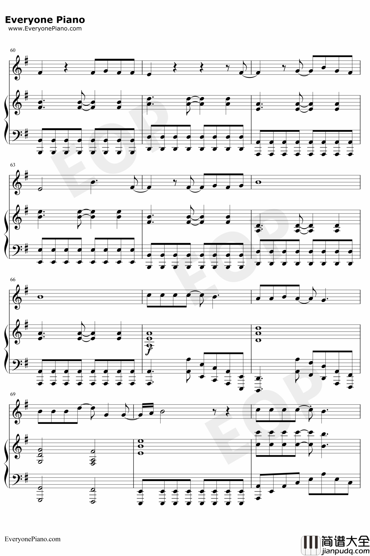 Shallow钢琴谱_LadyGagaBradleyCooper_一个明星的诞生OST