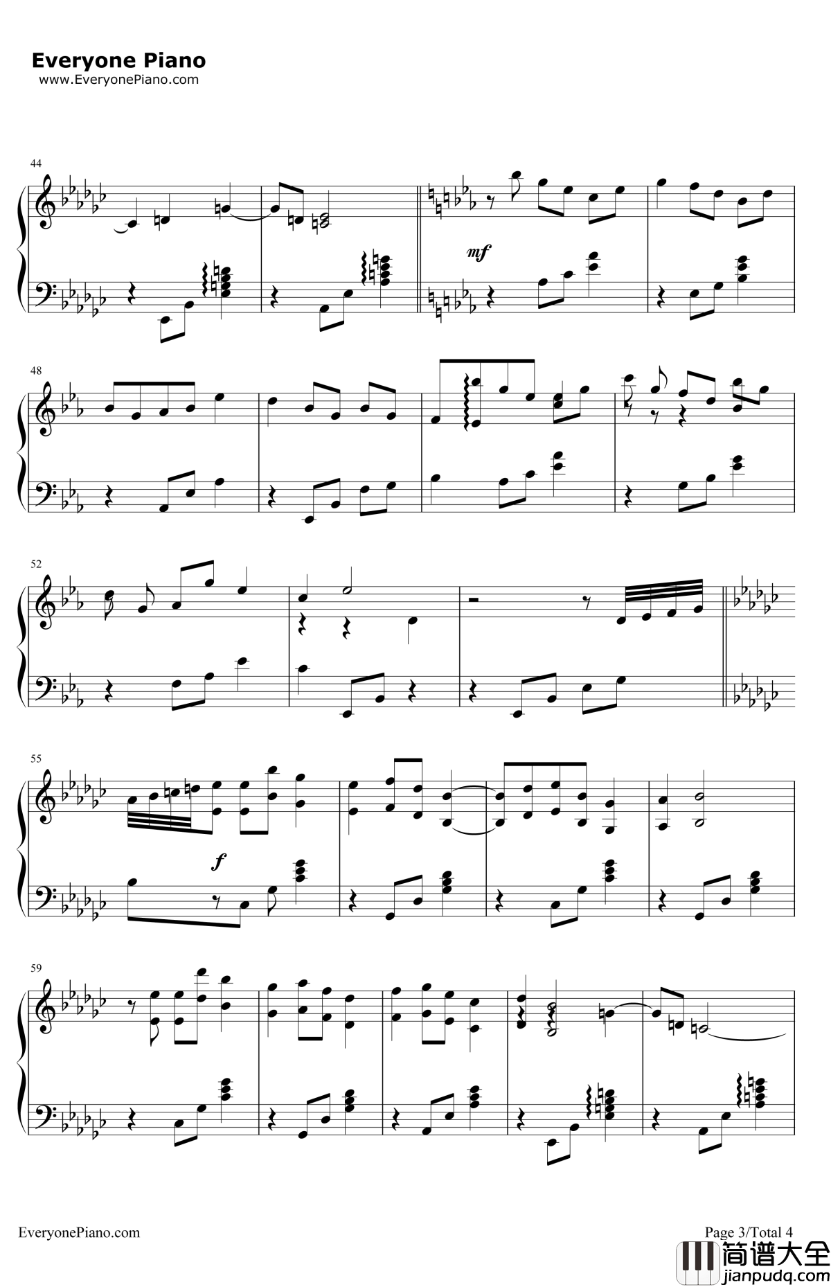 Papillon钢琴谱_神秘园(SecretGarden)_SongsfromaSecretGarden