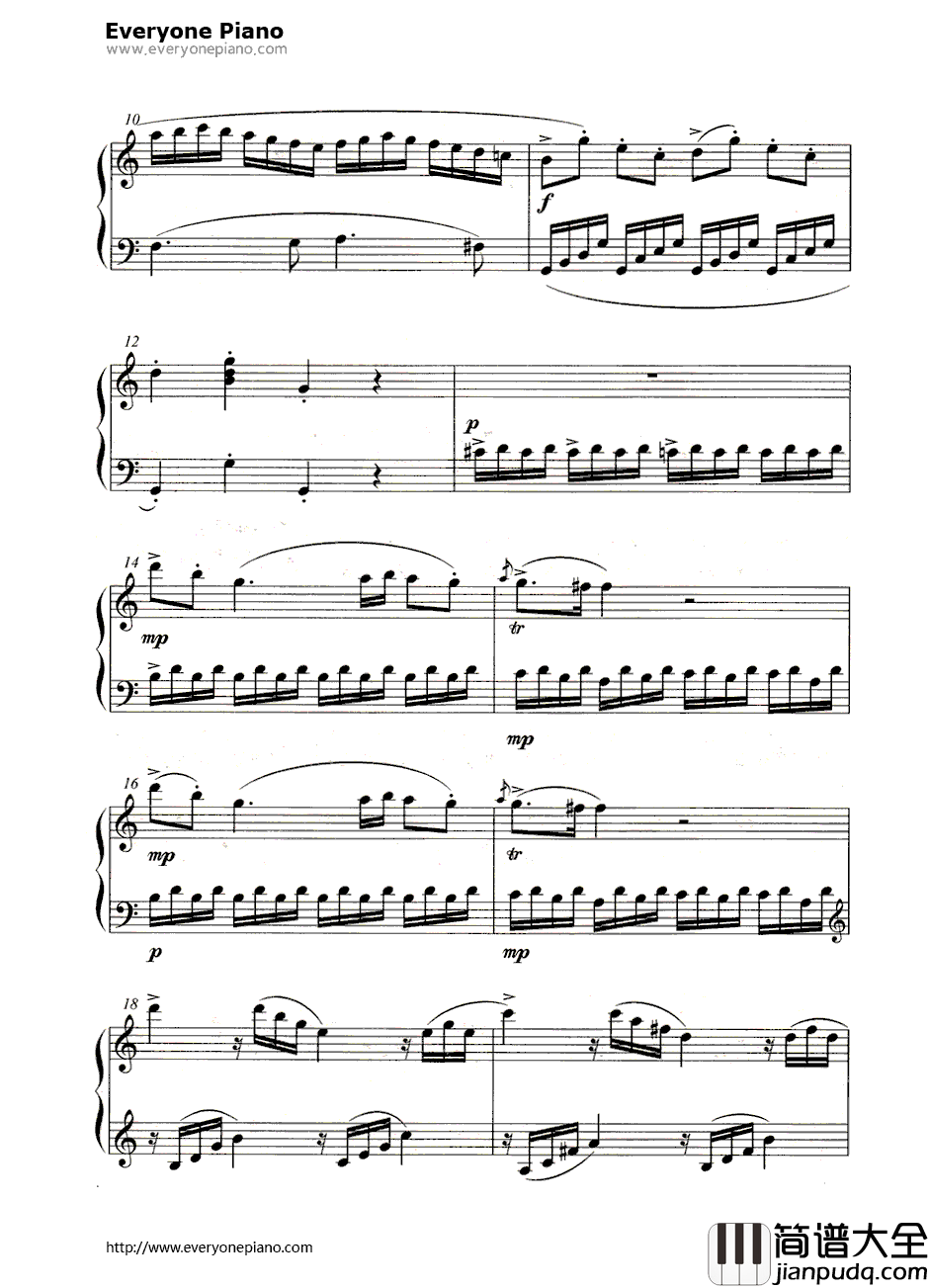 C大调小奏鸣曲钢琴谱_莫扎特(Mozart)