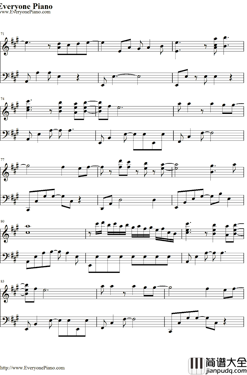 To_Love_You_More钢琴谱_CelineDion_恋人よ〔恋人啊!〕主题曲