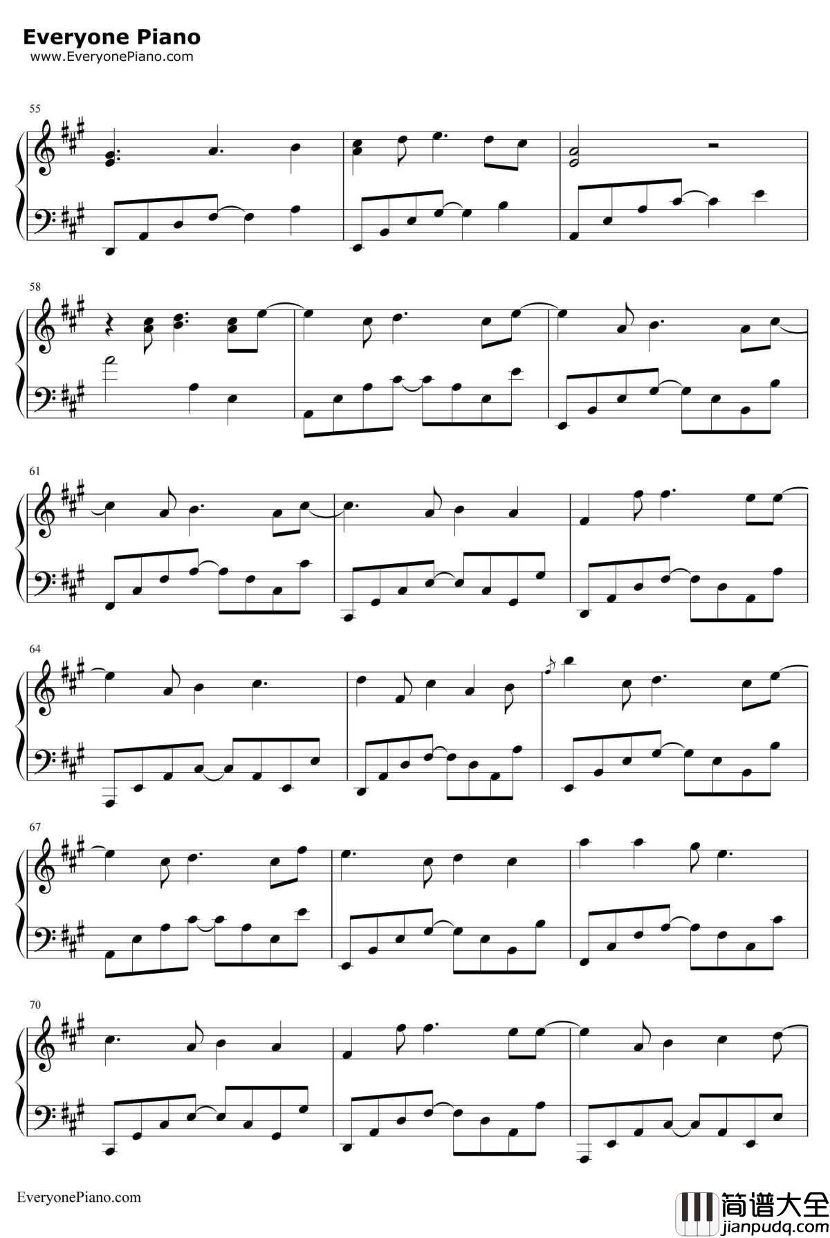 我还想她钢琴谱_林俊杰_爱情睡醒了插曲