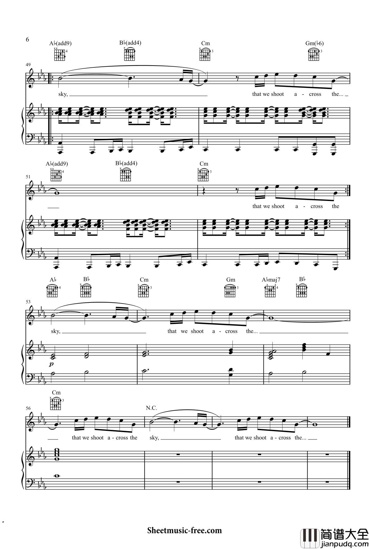 hymn_for_the_weekend钢琴谱_coldplay
