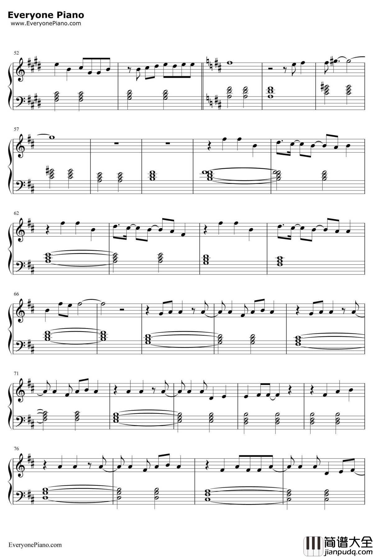 星辰钢琴谱_张杰_择天记片头曲