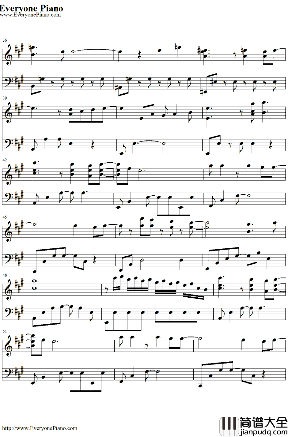 To_Love_You_More钢琴谱_CelineDion_恋人よ〔恋人啊!〕主题曲
