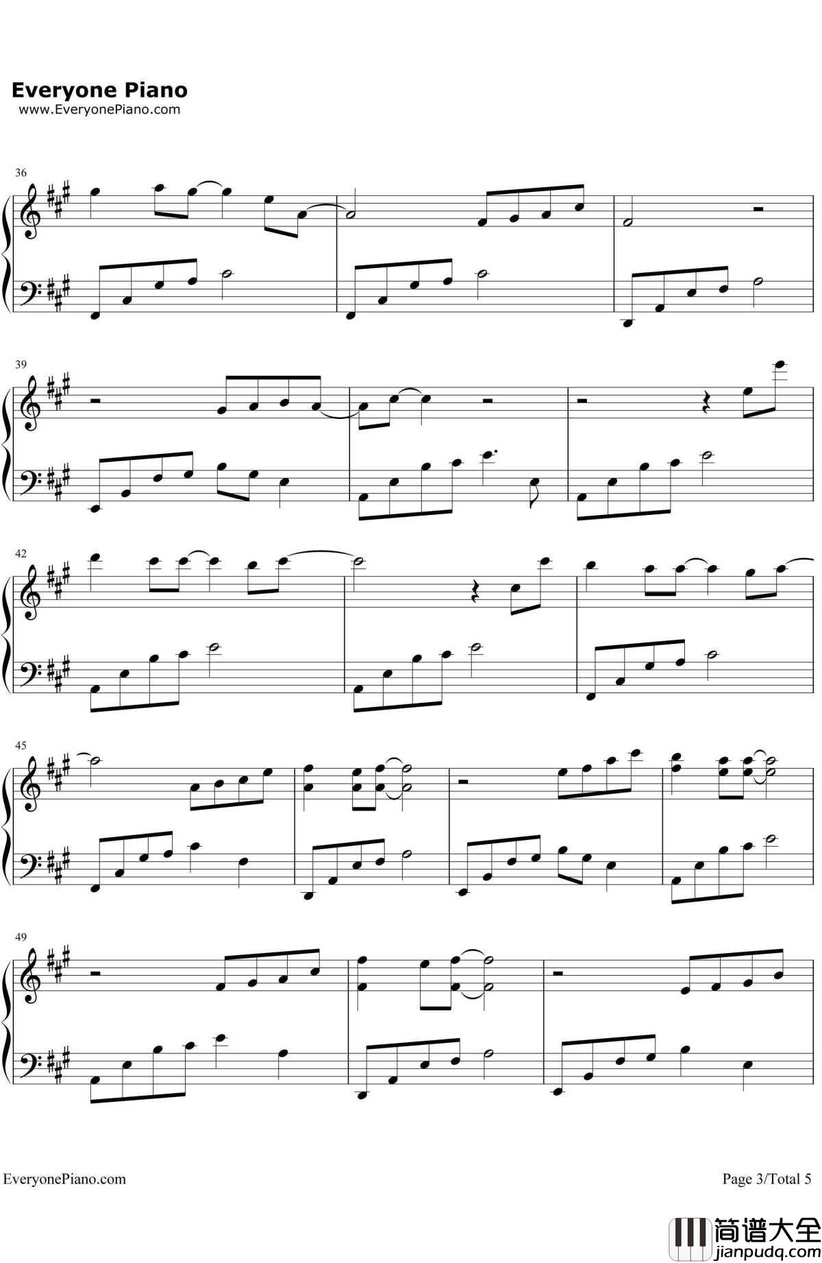 初恋的美好钢琴谱_石进_夜的钢琴曲二