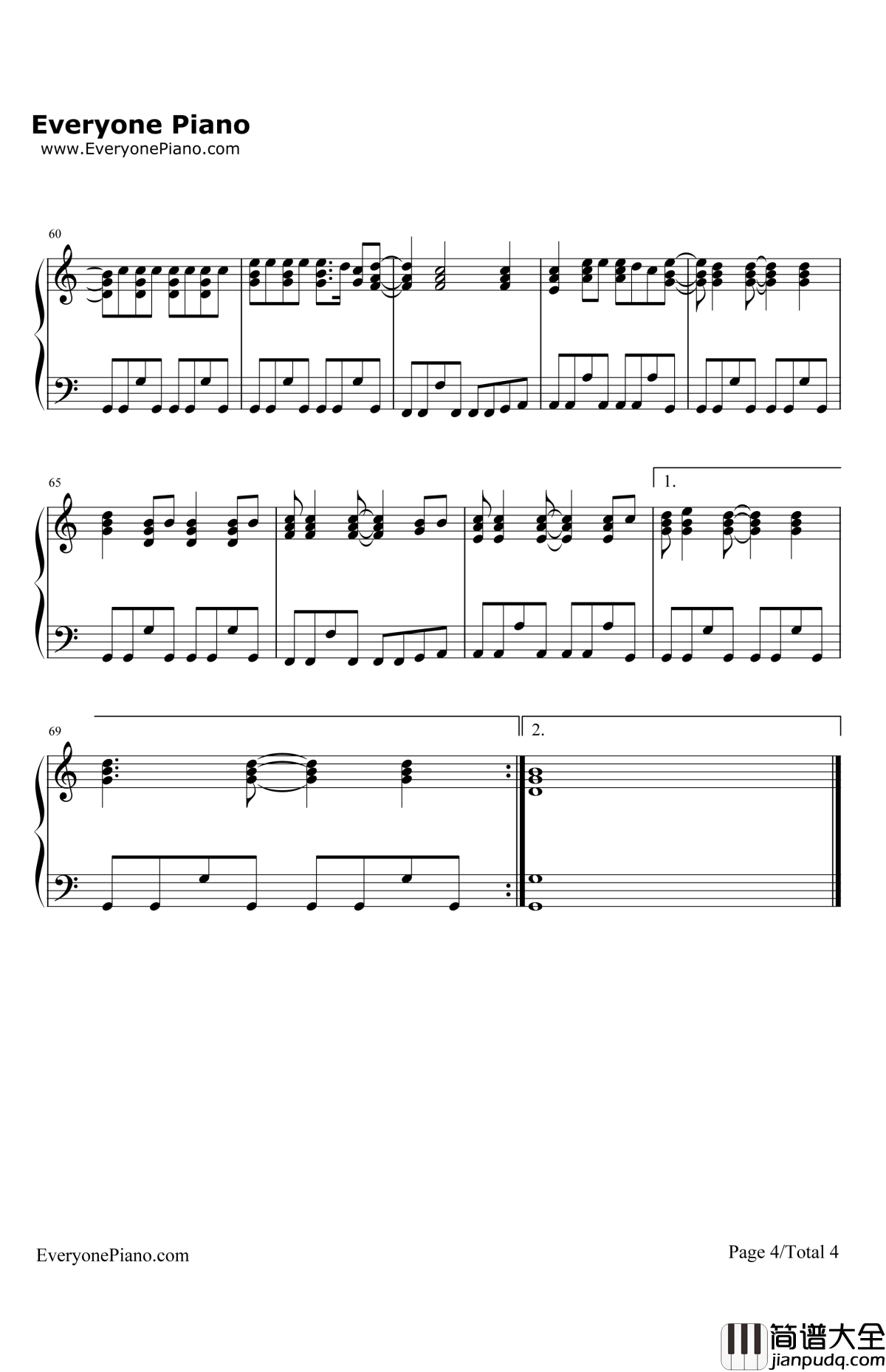 YouLoveMe钢琴谱_KellyClarkson
