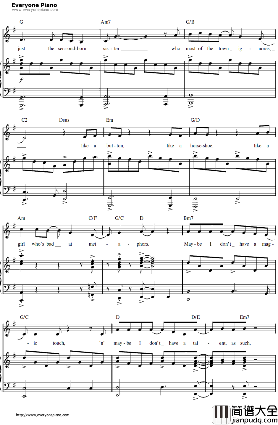 More_Than_Justthe_Spare钢琴谱_KristenAnderson_Lopez&RobertLopez_冰雪奇缘插曲