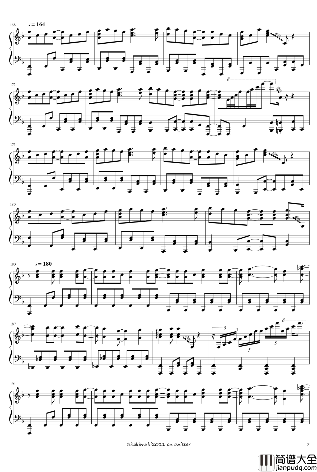 72首动漫名曲连弹钢琴谱_part_3_触手猴