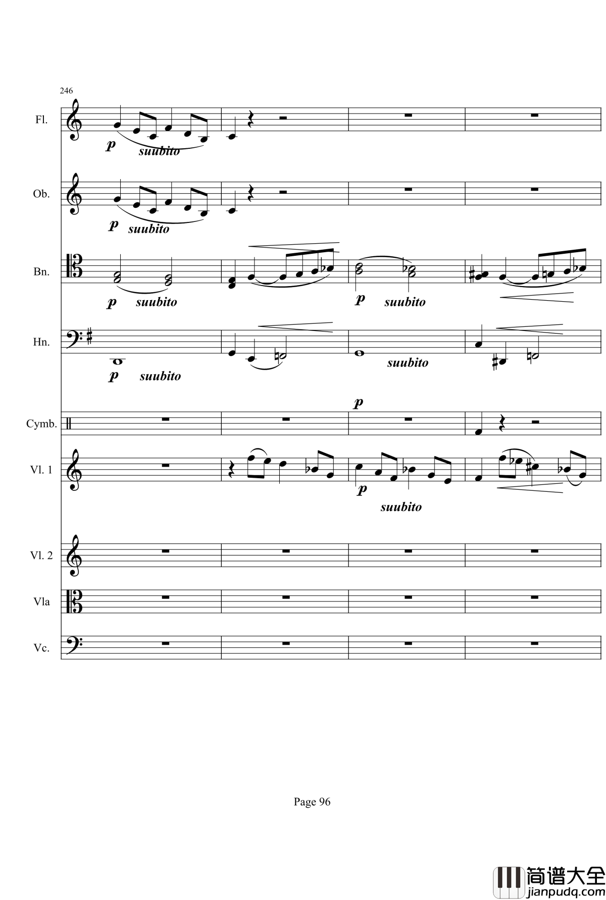 奏鸣曲之交响钢琴谱_第21首_Ⅰ_贝多芬_beethoven