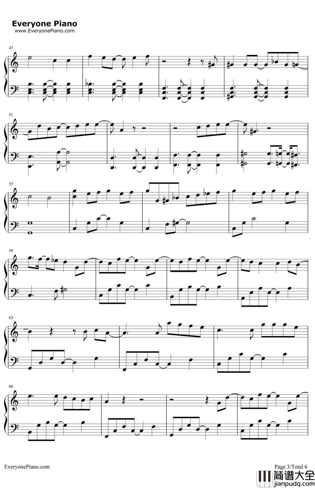 Last_Goodbye钢琴谱_乐童音乐家