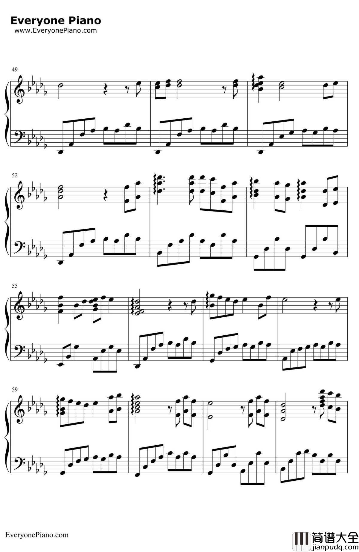 幽灵公主片尾曲钢琴谱_久石让JoeHisaishi宫崎骏_宫崎骏动画