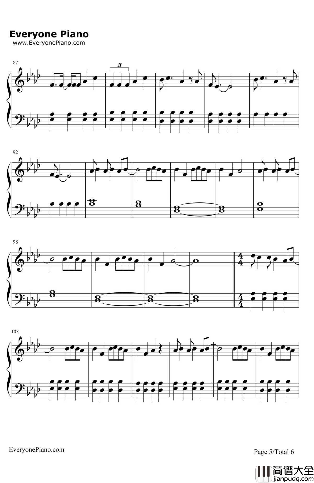 Wildest_Dreams钢琴谱_Taylor_Swift