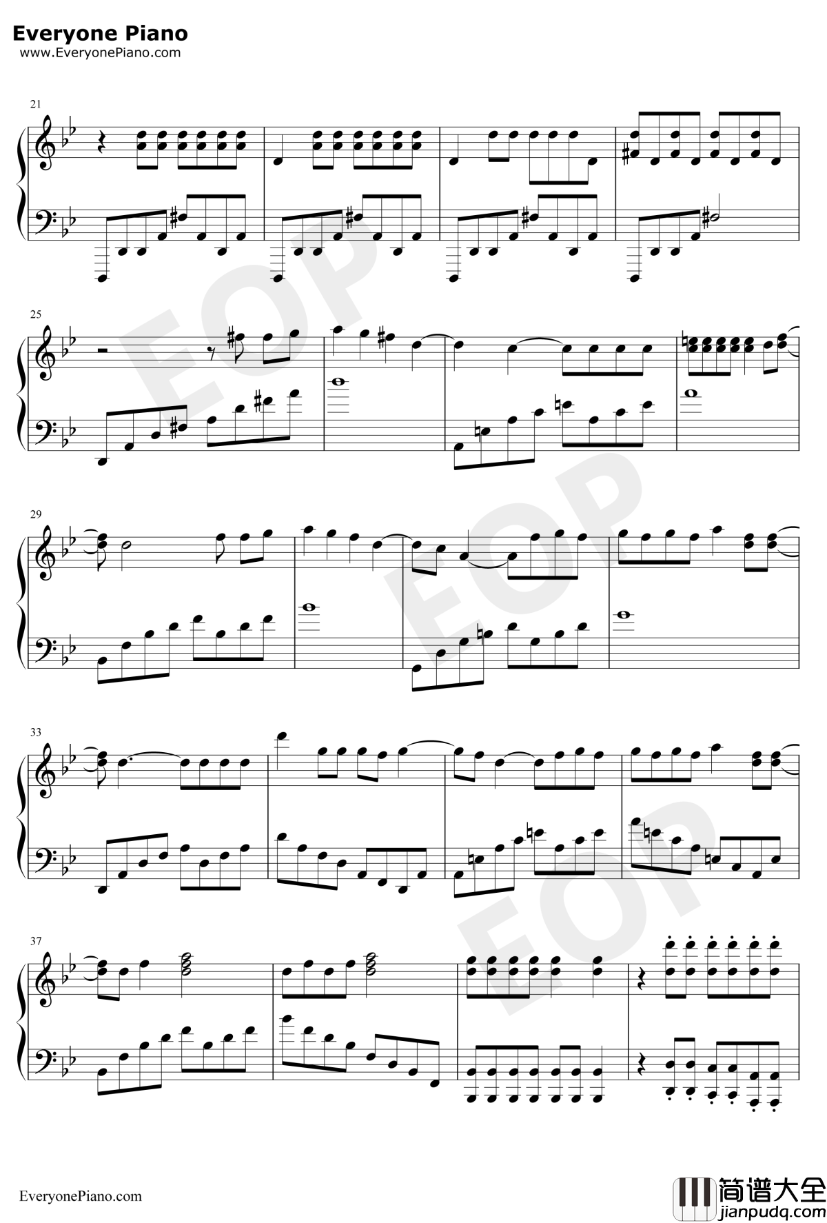 POP_STARS钢琴谱_KDA_英雄联盟KDA全新单曲