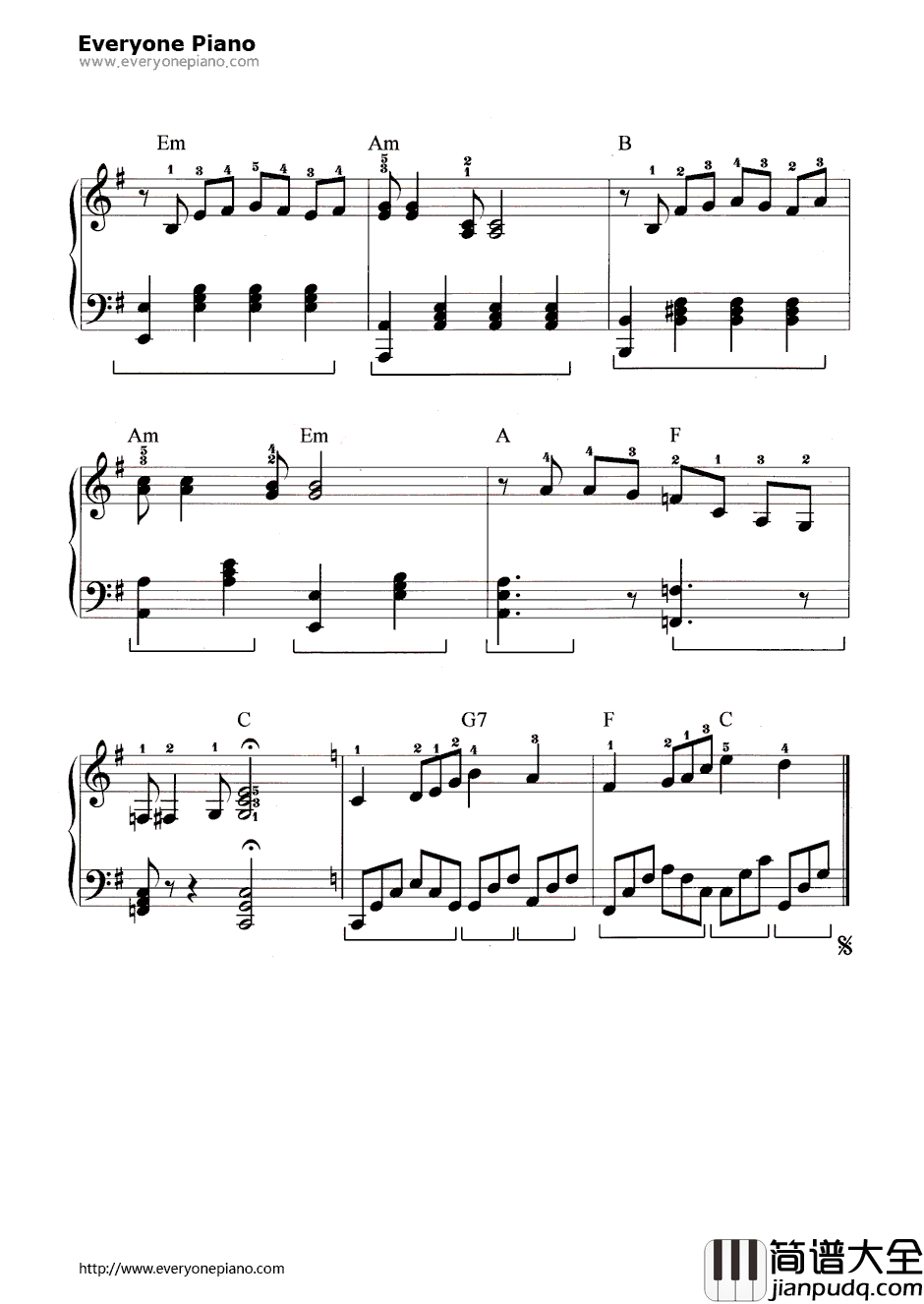 _叶塞尼亚_主题曲（Yesenia）钢琴谱_未知__叶塞尼亚_主题曲（Yesenia）
