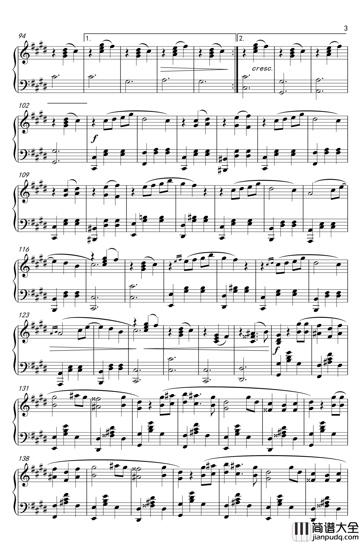 月亮之子钢琴谱_Hijo_De_La_Luna_Bandari