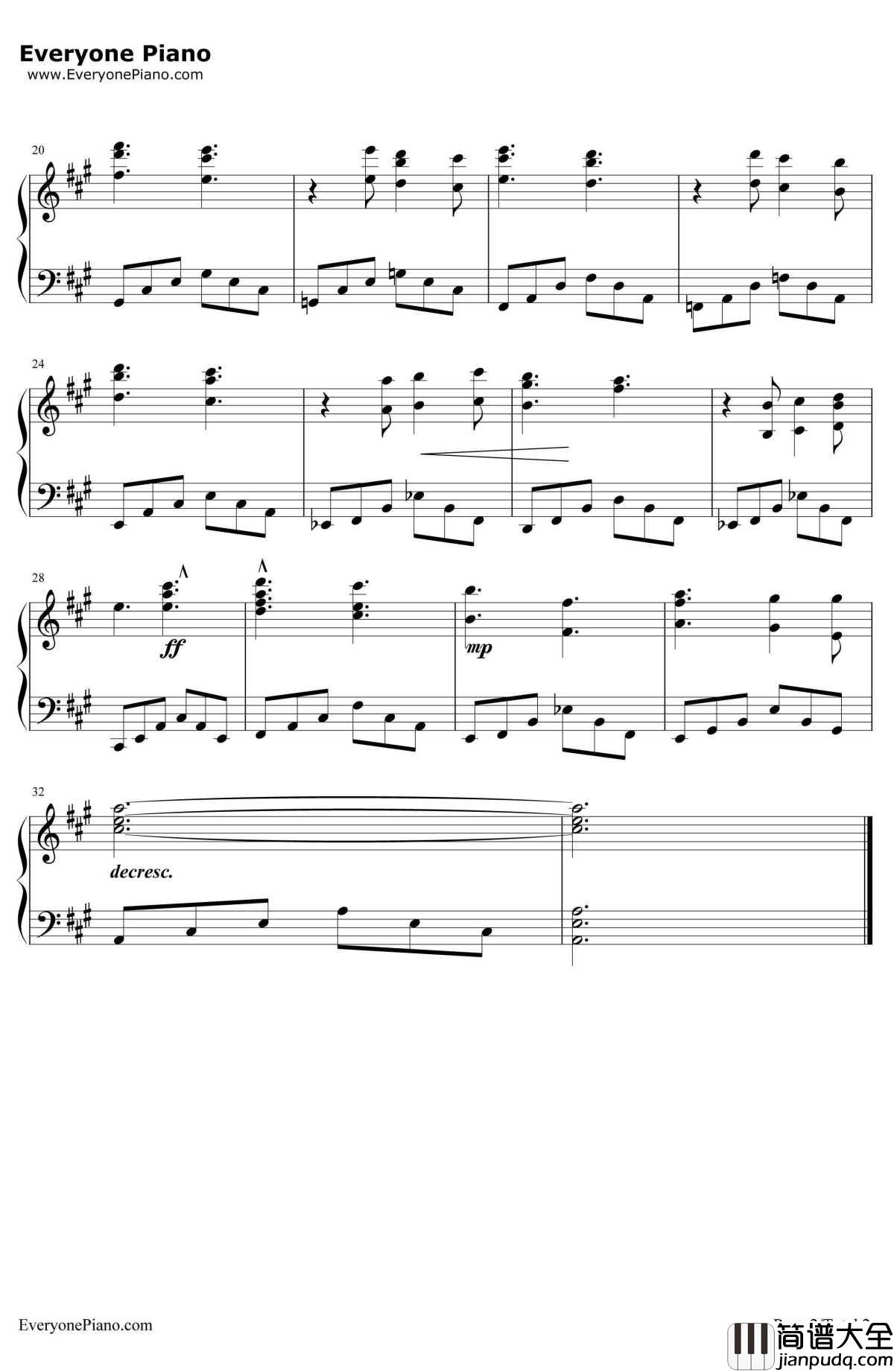 Genius插曲钢琴谱_野见祐二_动漫_日常_OST