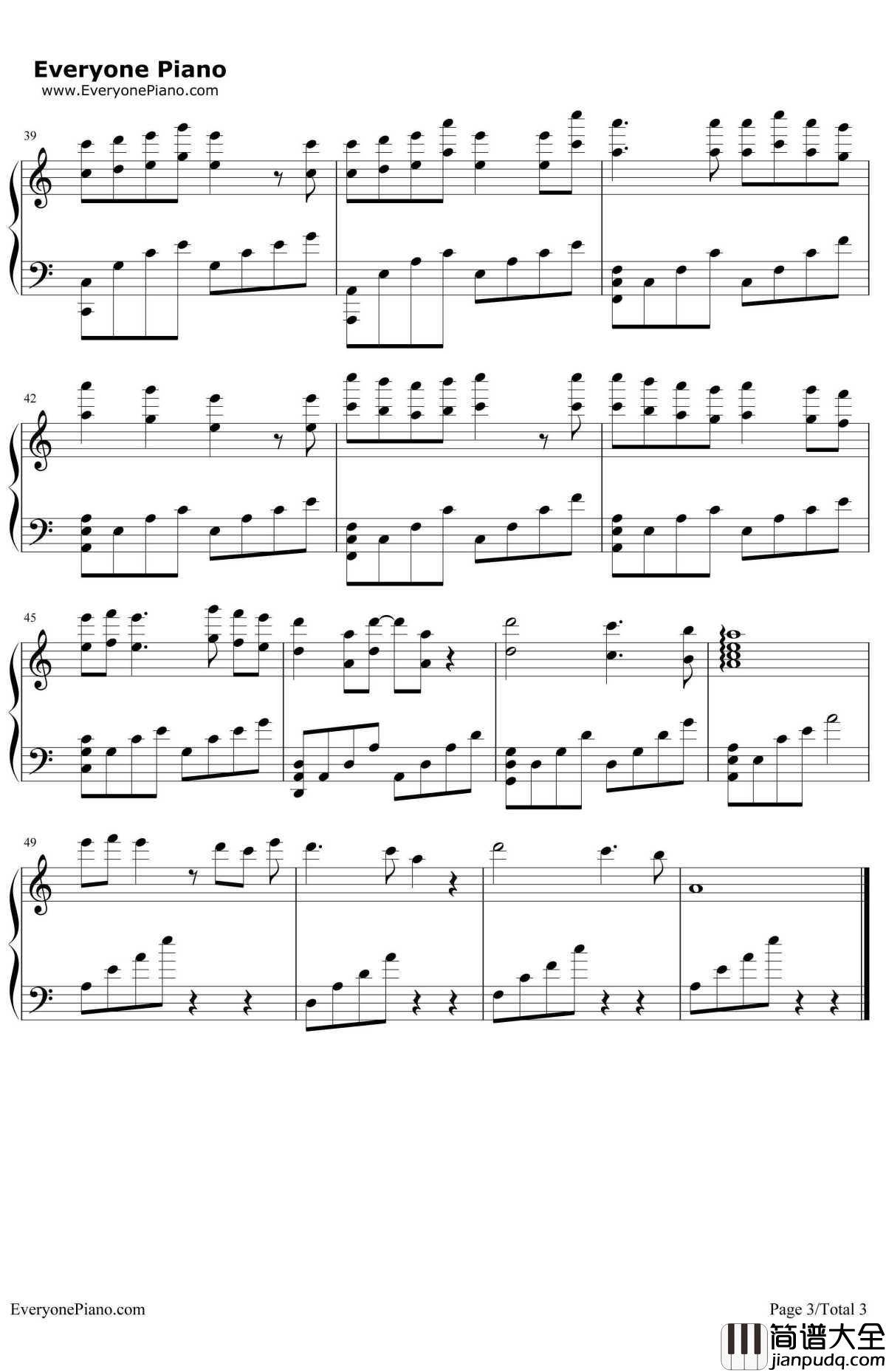 看淡钢琴谱_田馥甄_电视剧_一把青_片头曲