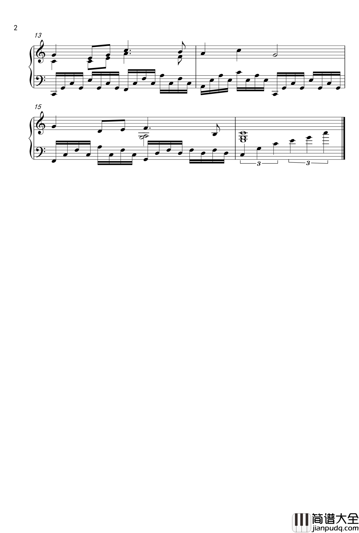 送别钢琴谱_世界名曲