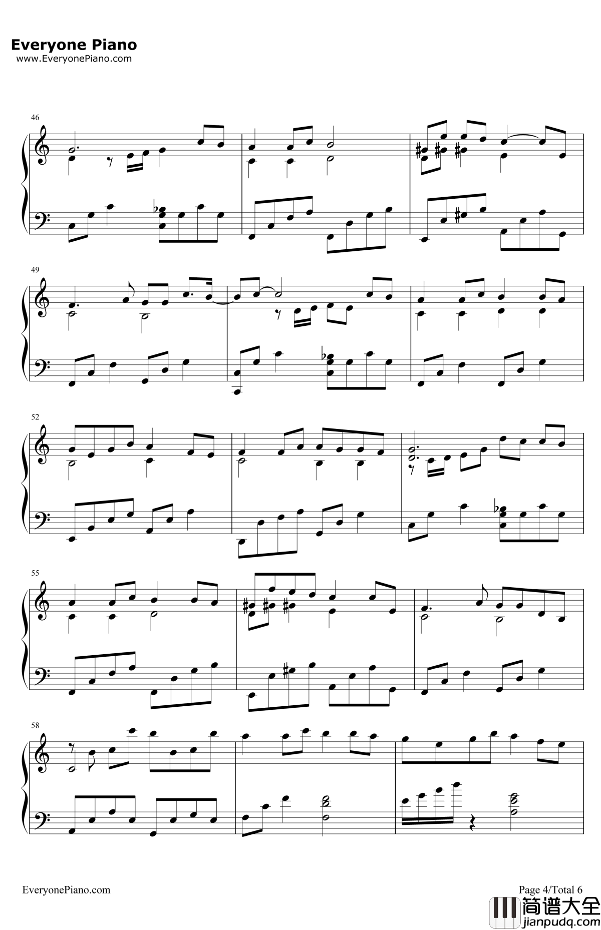 他钢琴谱_周艺博_我和X先生第二季只为遇见你主题曲