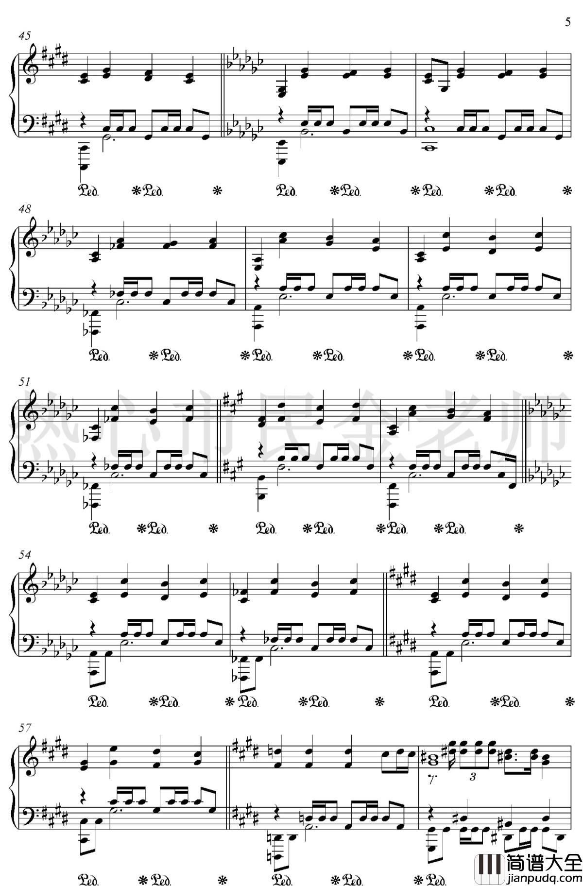 Main_Theme钢琴谱(王者荣耀主题曲）_金老师独奏190224
