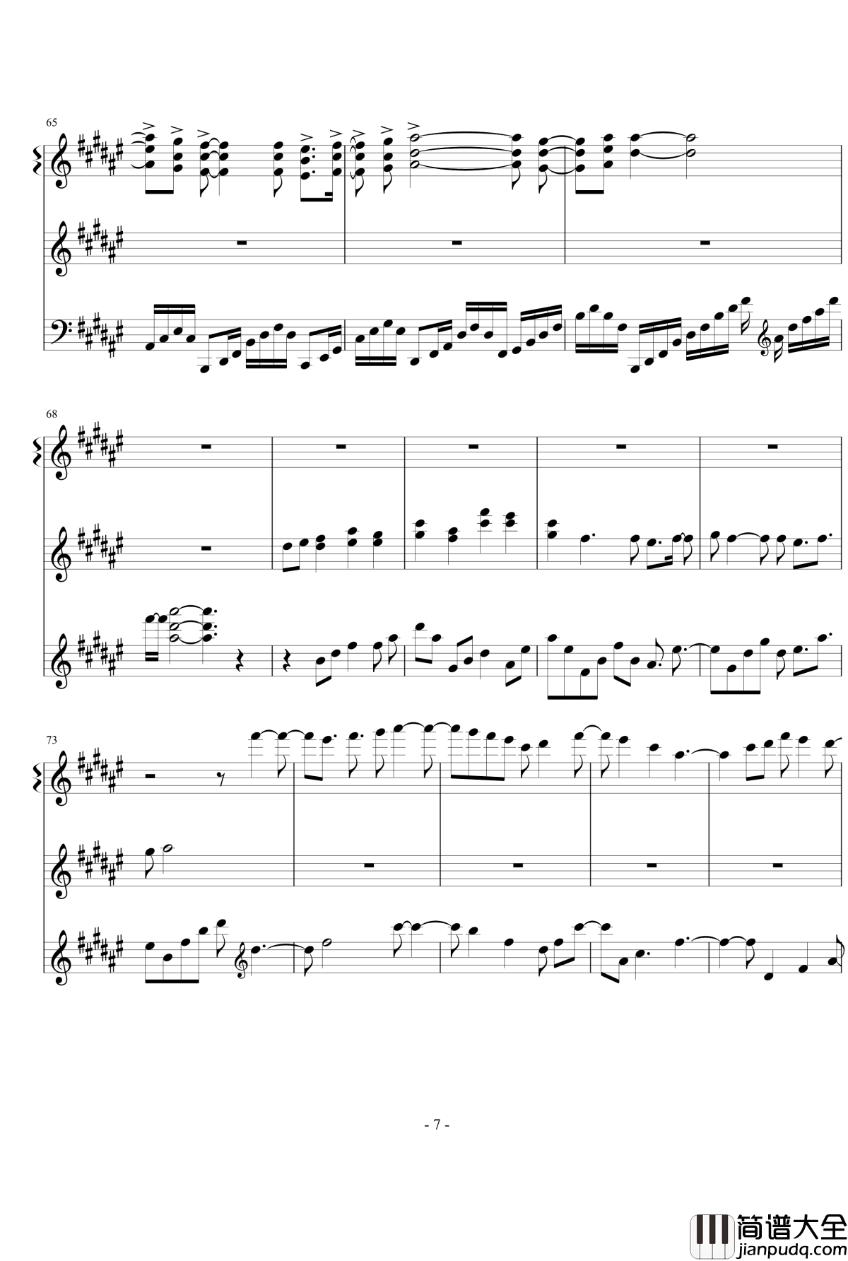 Stardust_Melodia钢琴谱_境界线上的地平线_Ceui