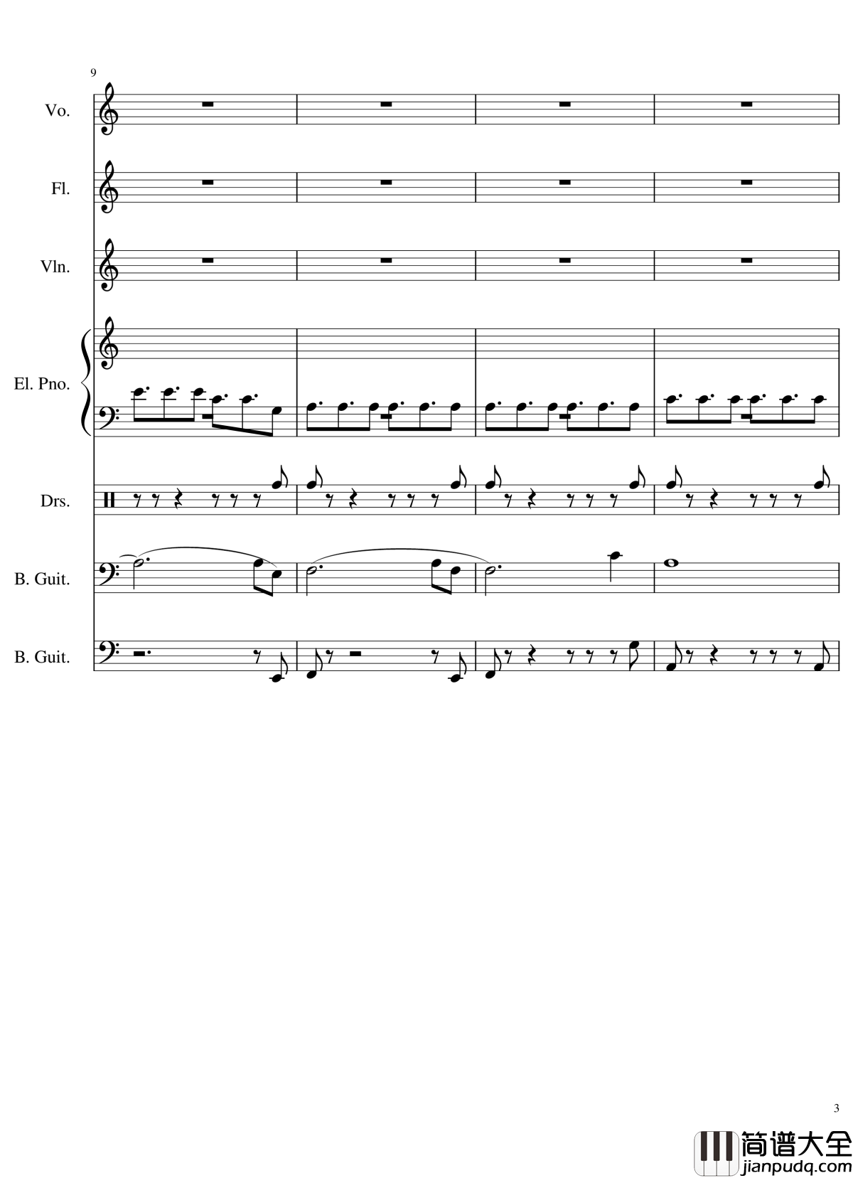 Intro钢琴谱_The_xx